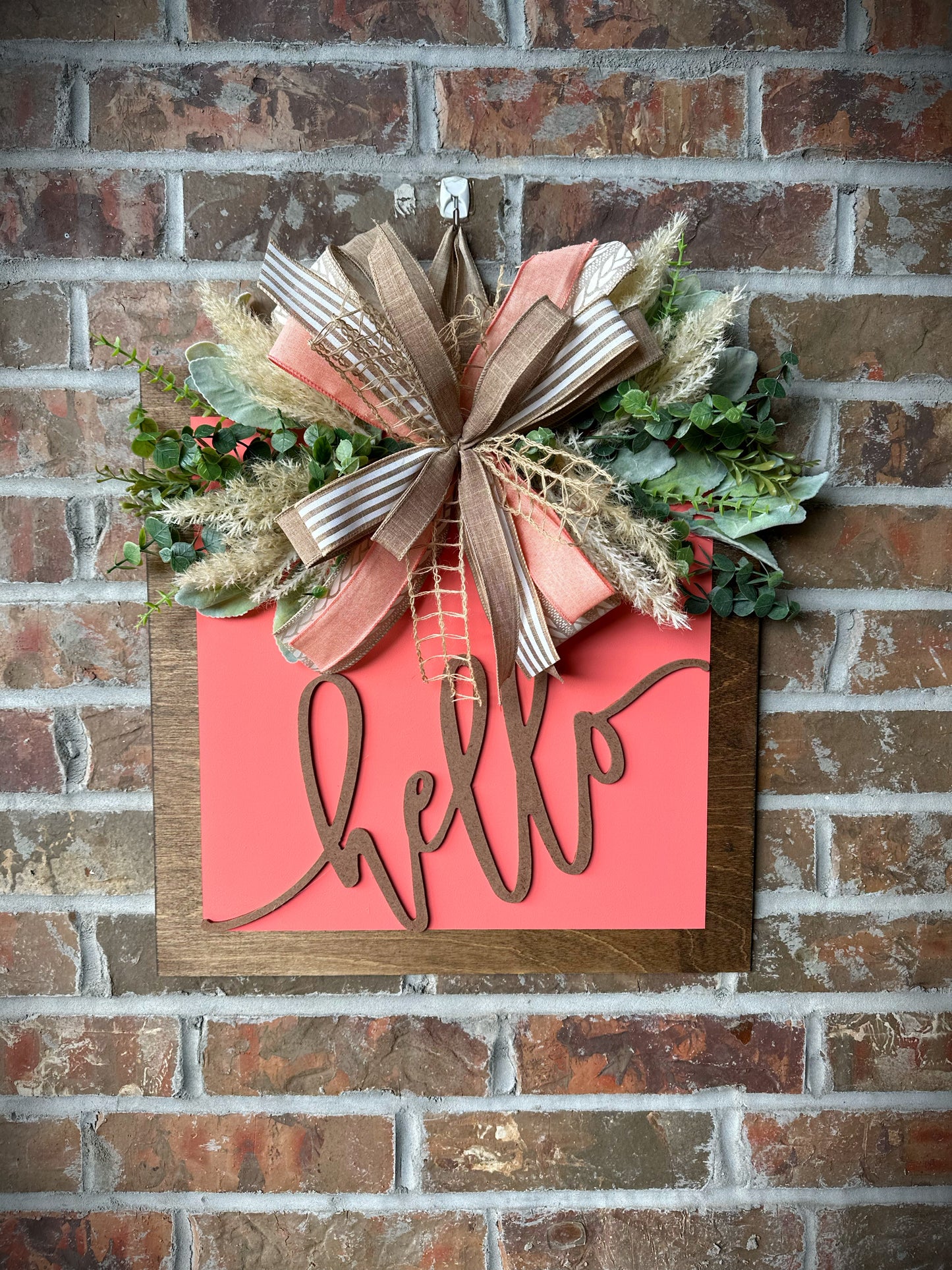 3D hello door hanger