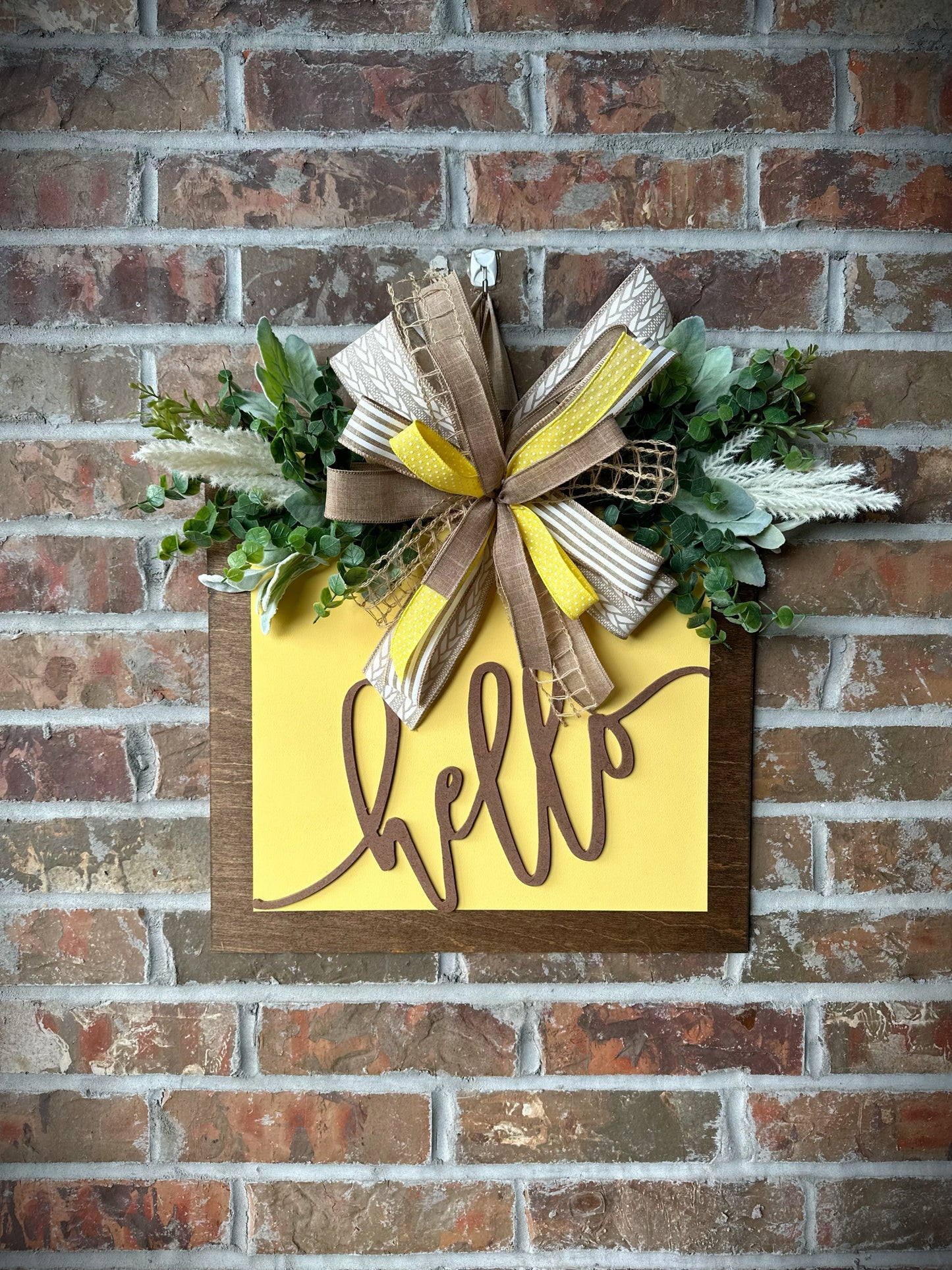 3D hello door hanger