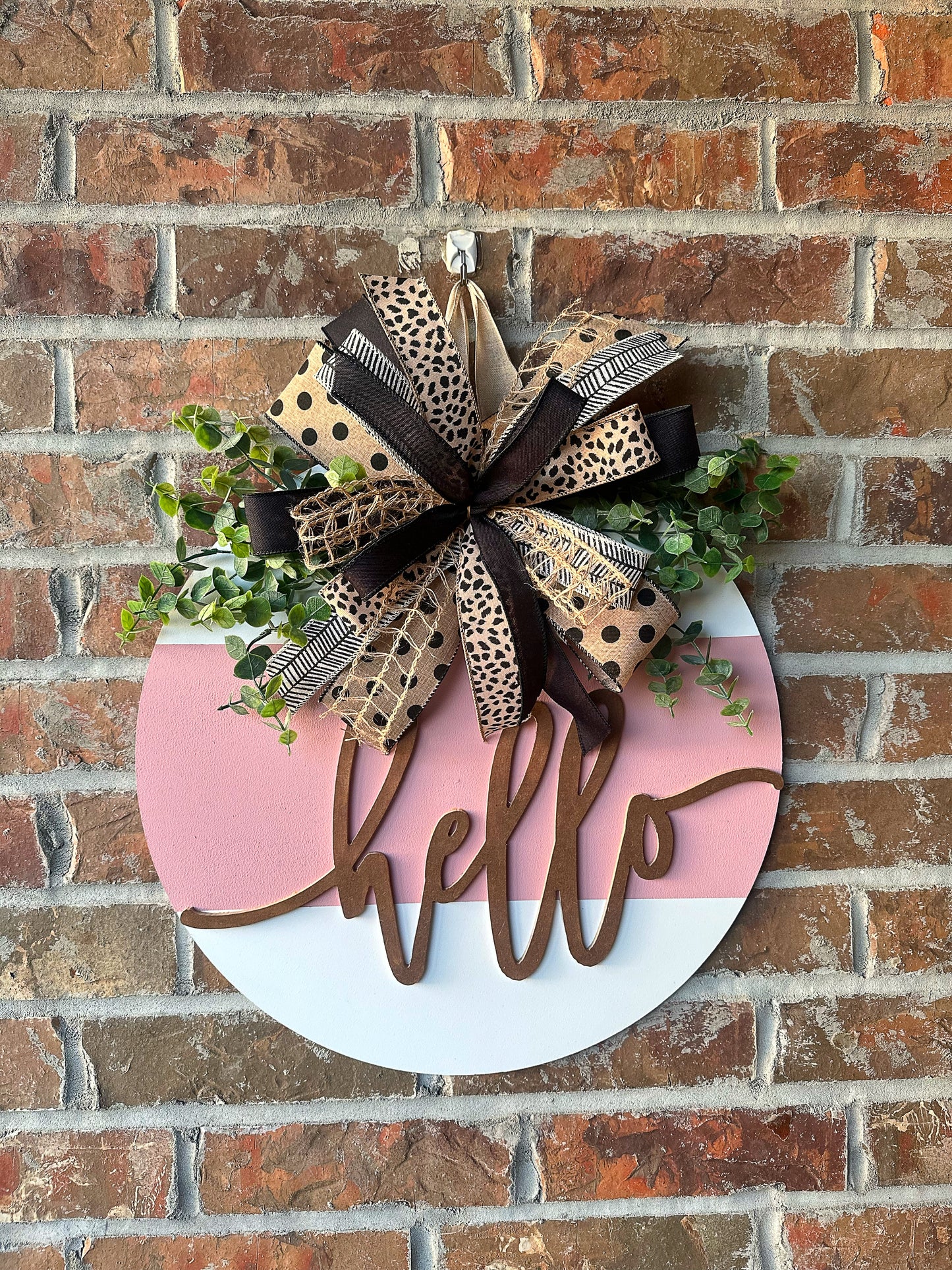 3D hello door hanger