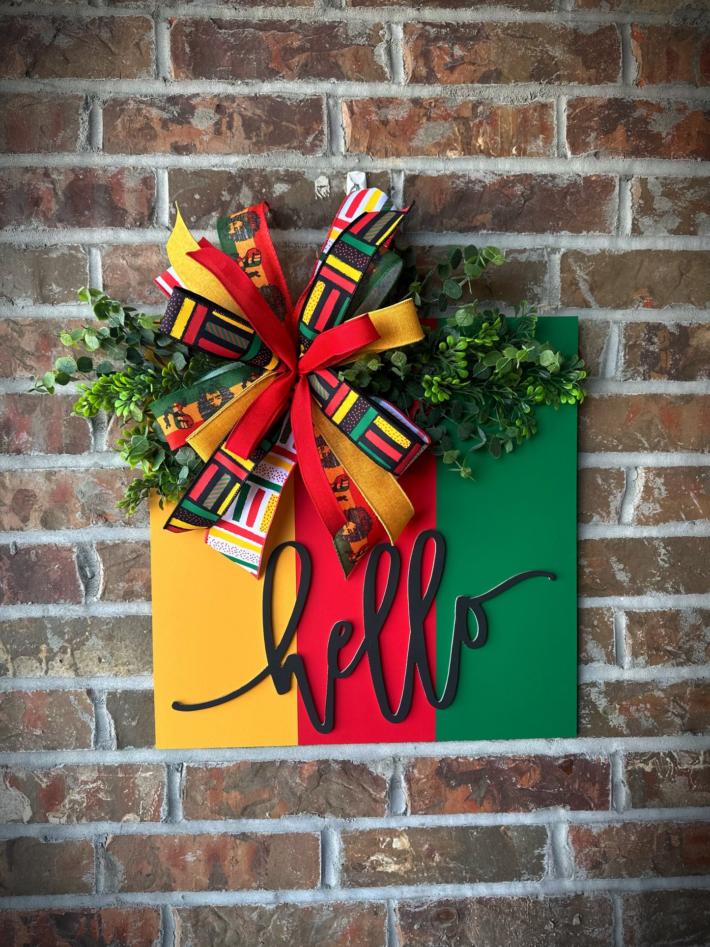3-D Hello door hanger