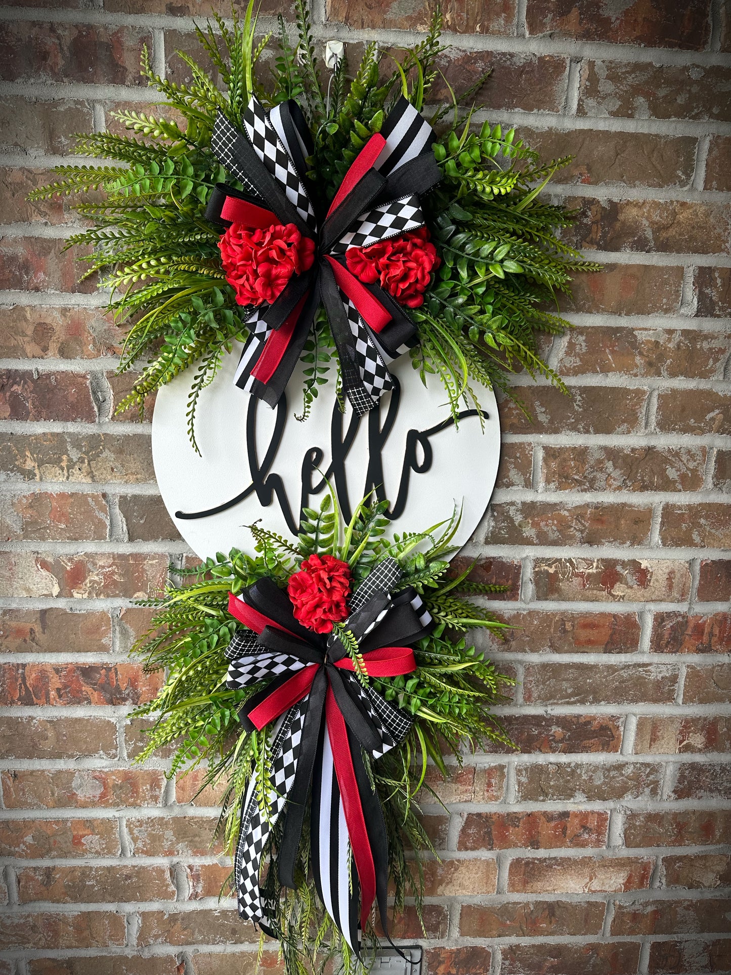 Red Elegance Hello Wreath