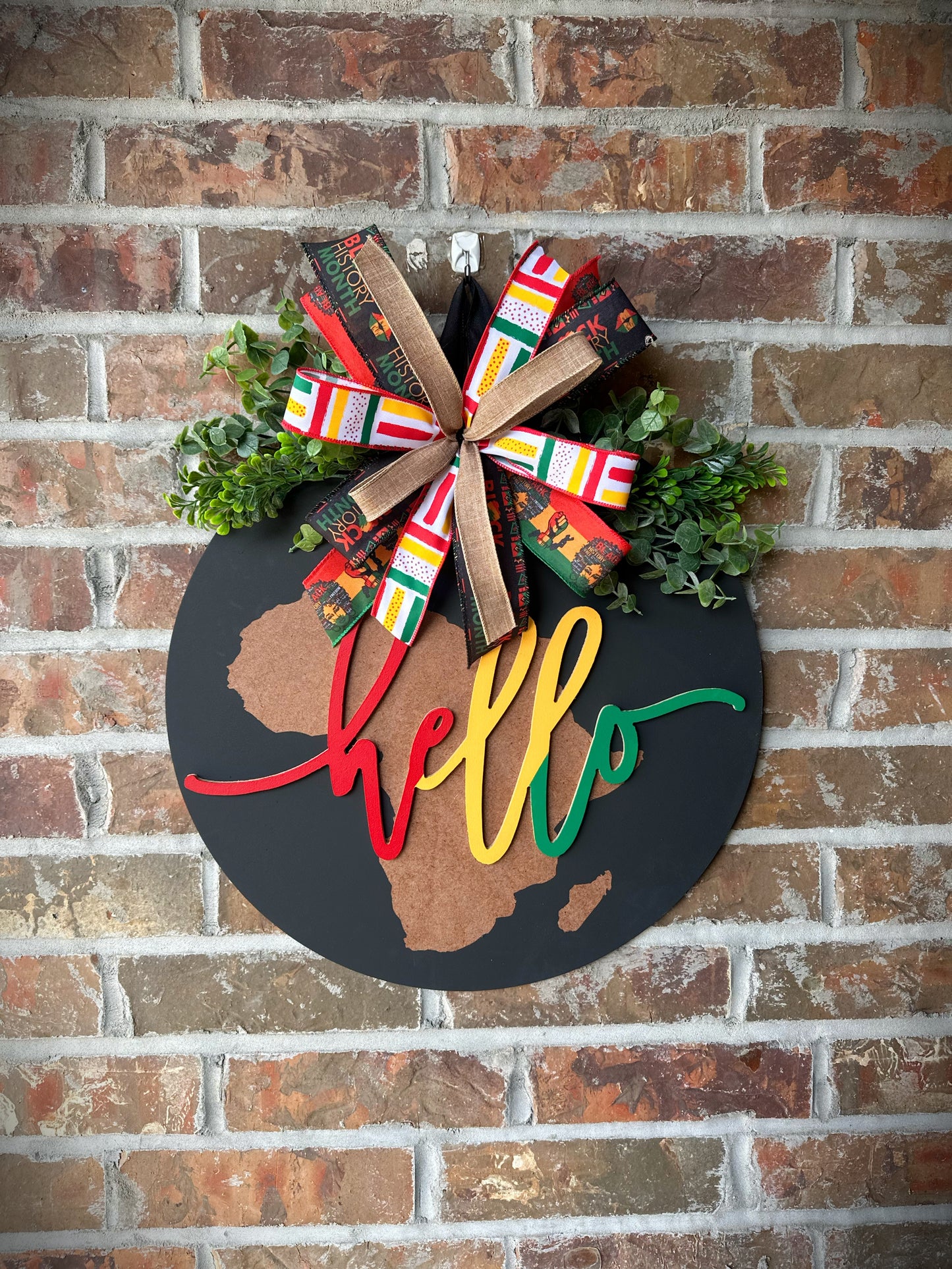 3D hello BHM door hanger