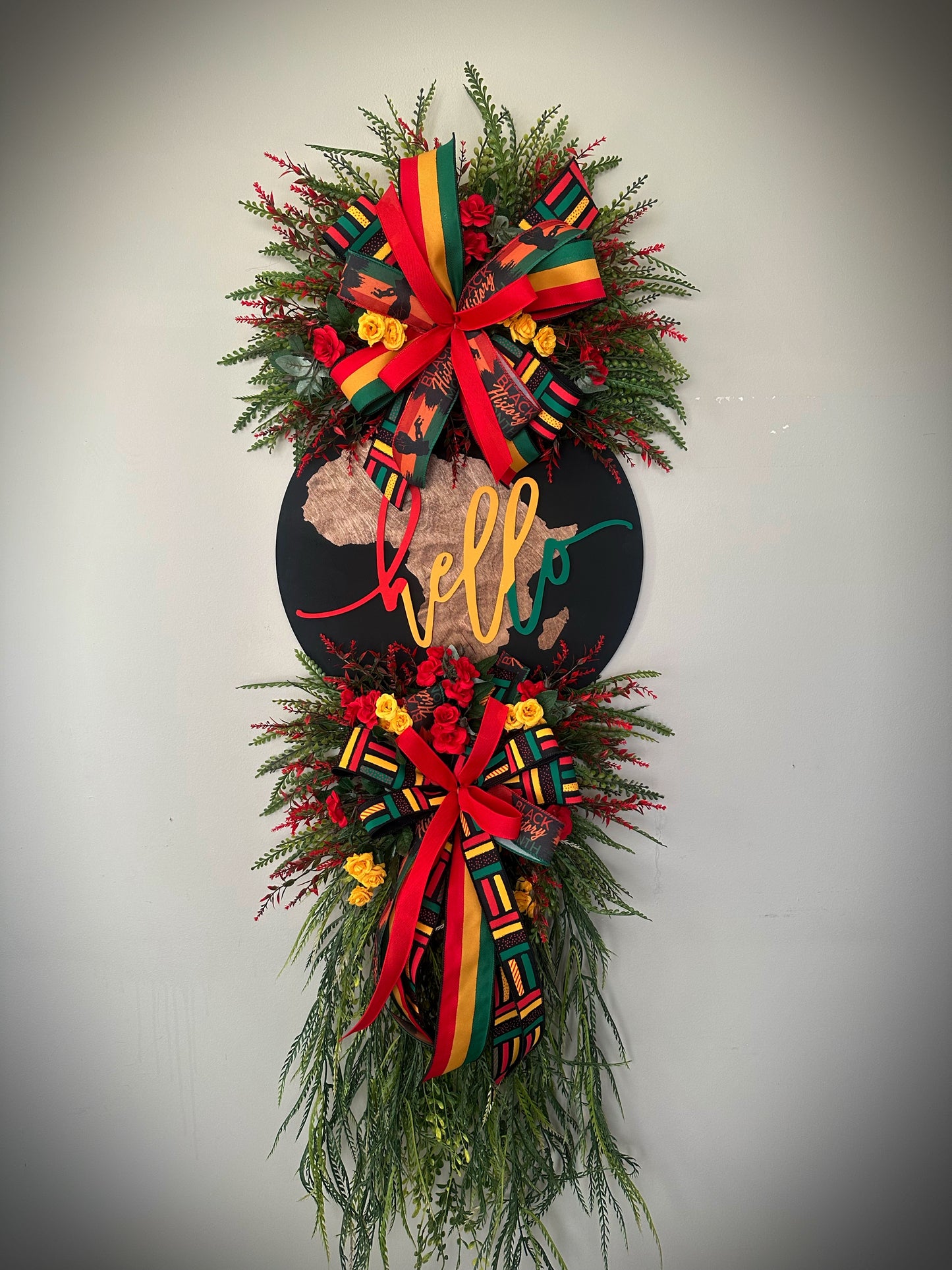3-D Hello BHM wreath