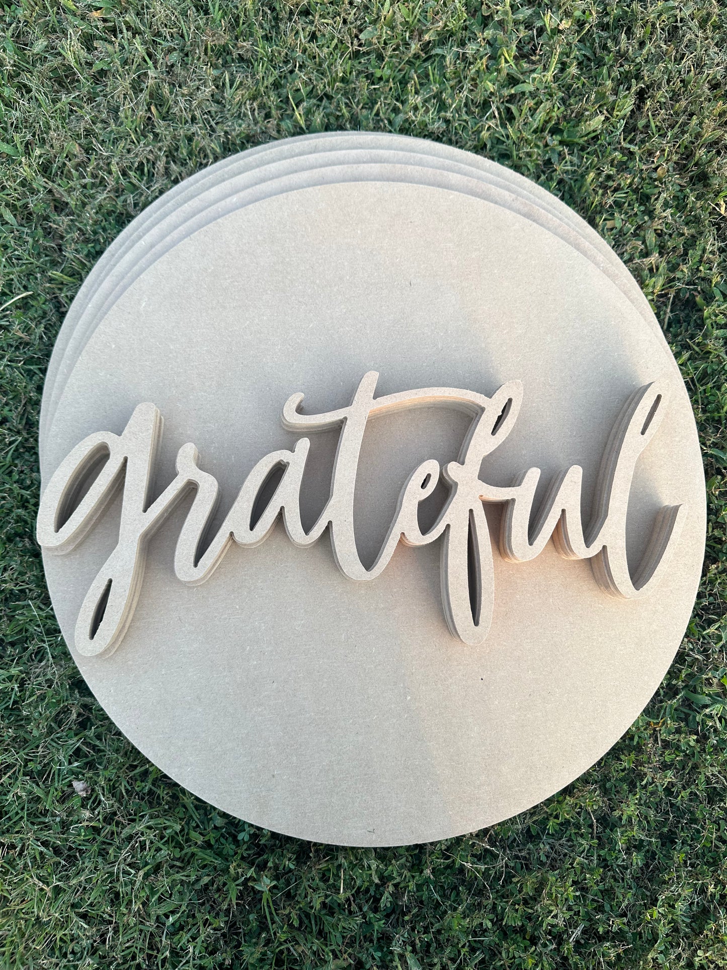 5 Circle and grateful Door Hanger DIY Sets