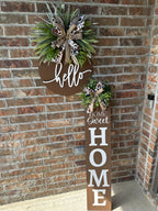 Porch leaner and door hanger matching set