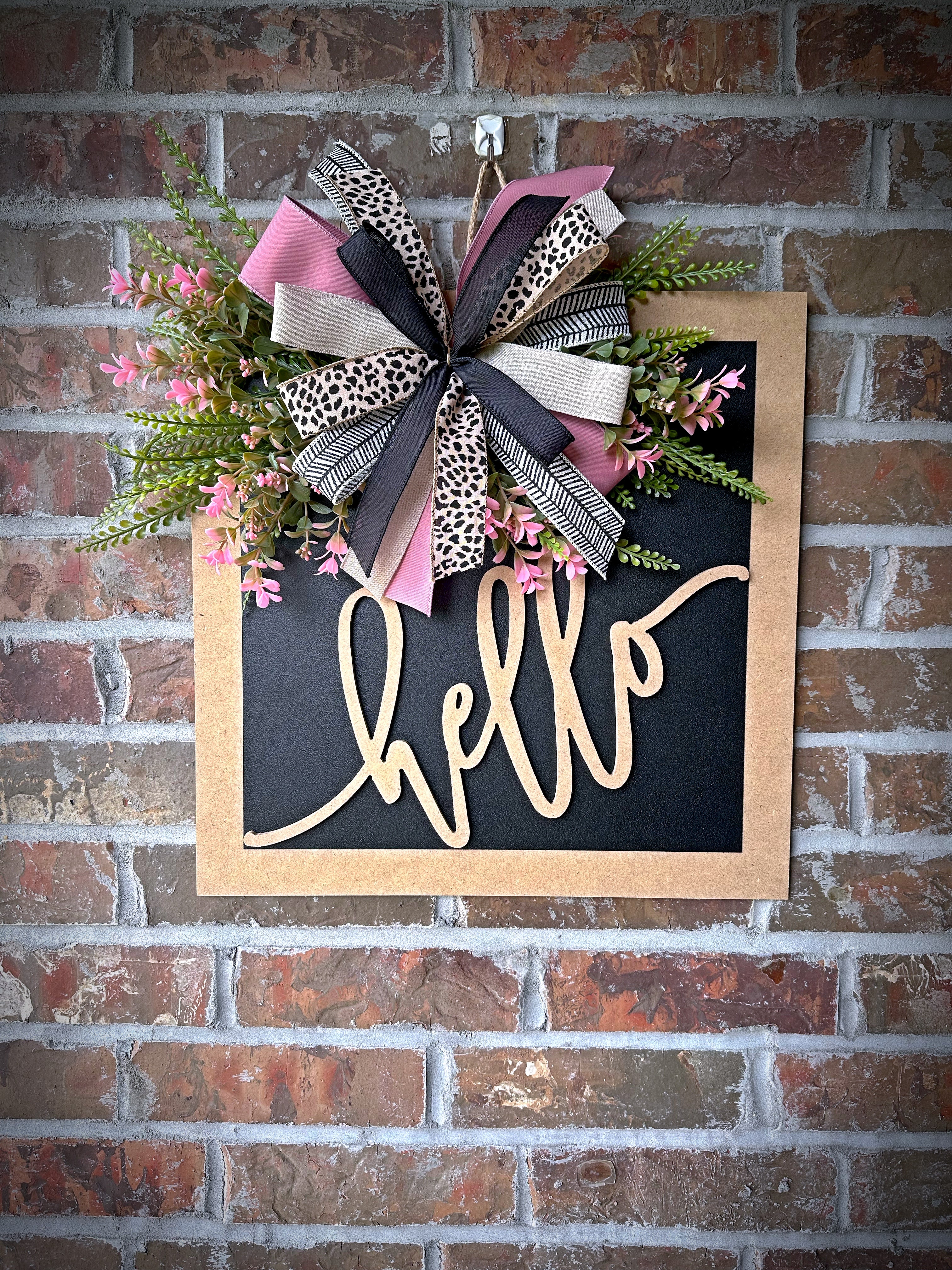 Blush & Bold Hello 3D door hanger