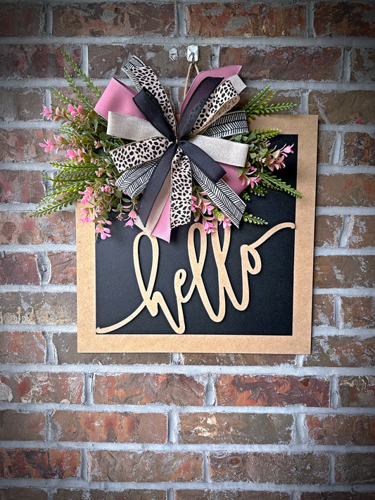 Blush & Bold Hello 3D door hanger