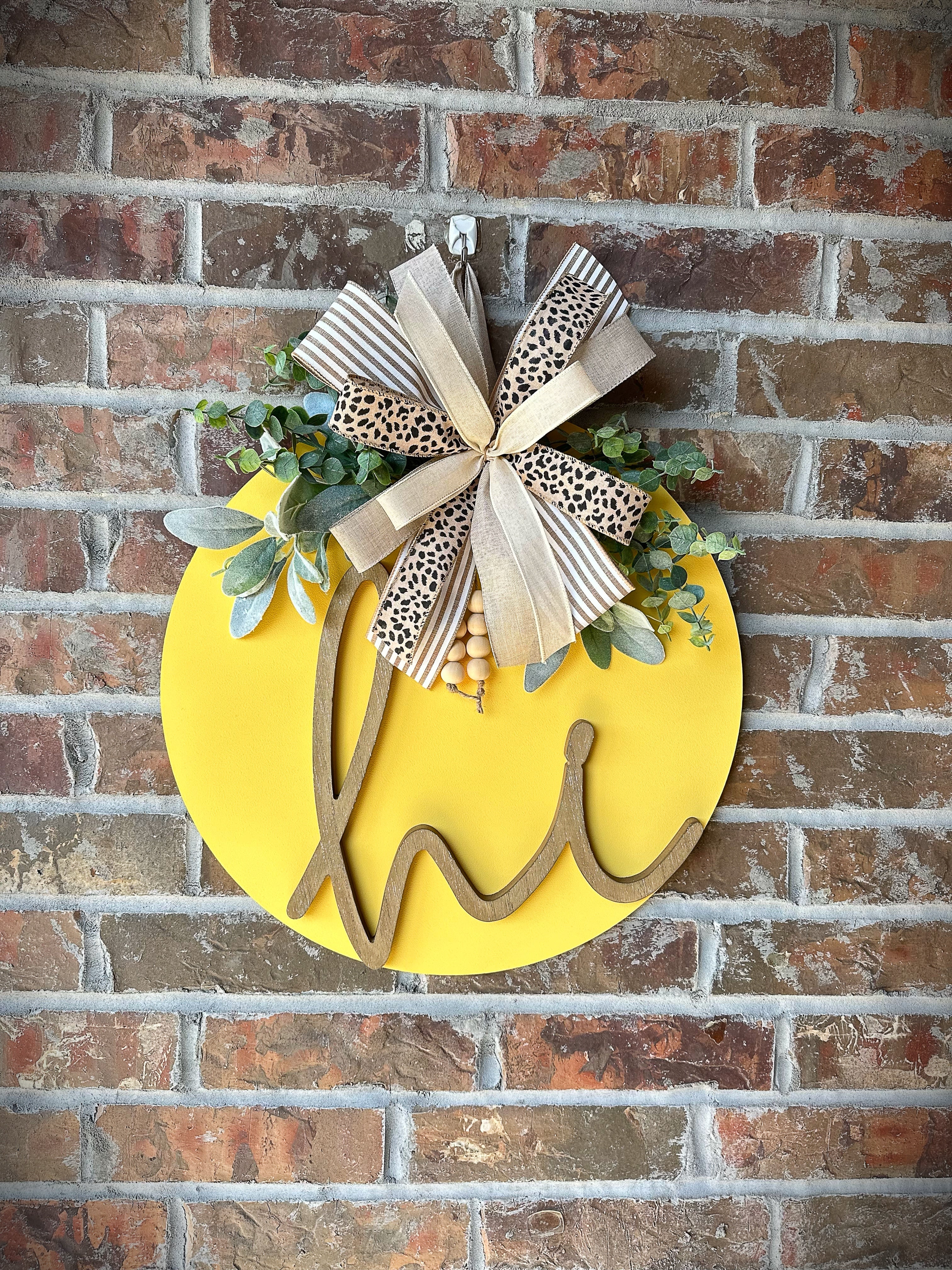 Zesty Yellow 3D door hanger