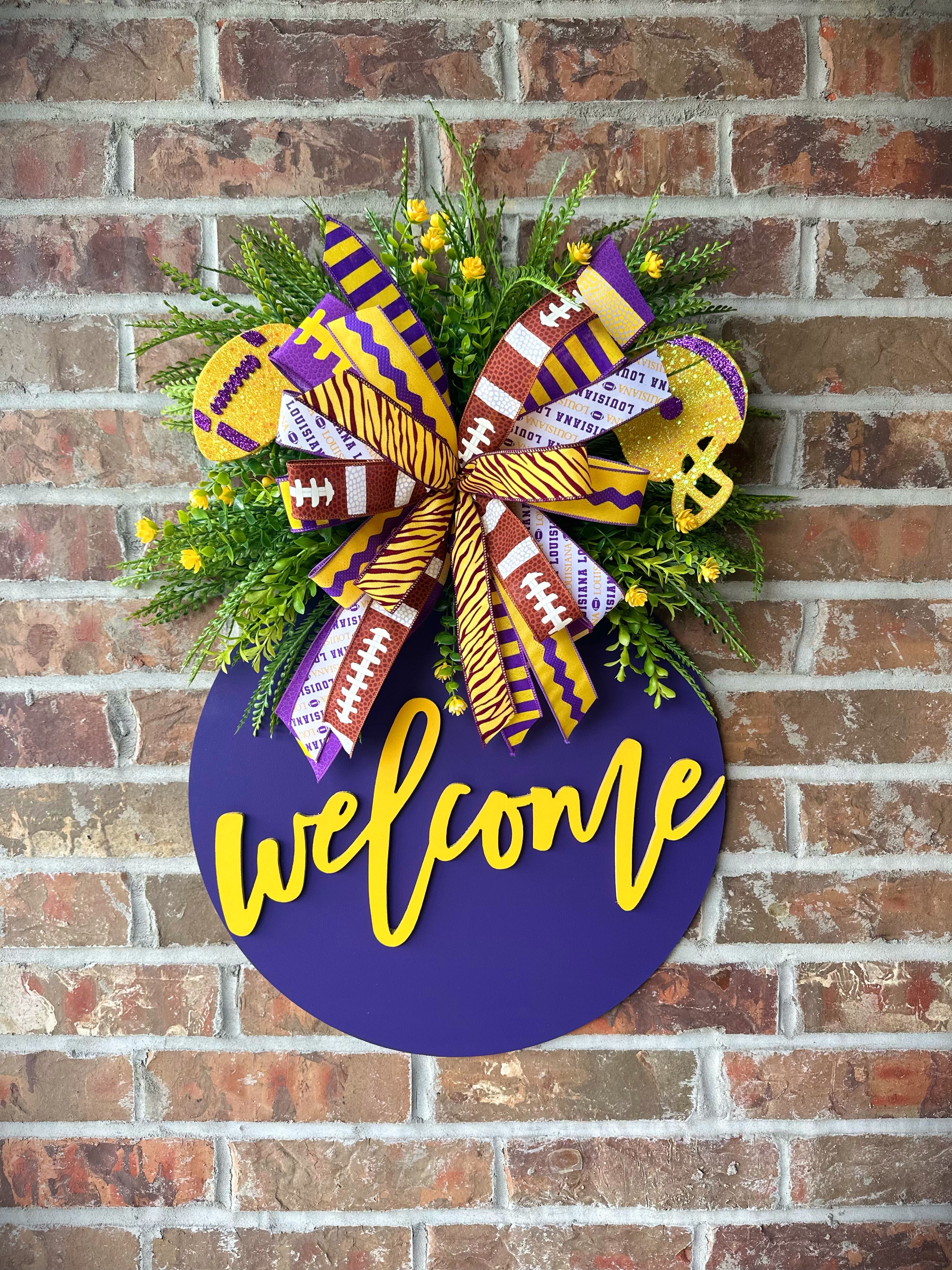 LSU fans door hanger