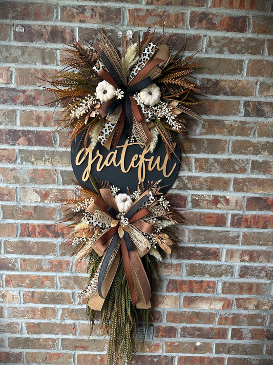 Rustic Luxe Grateful Wreath