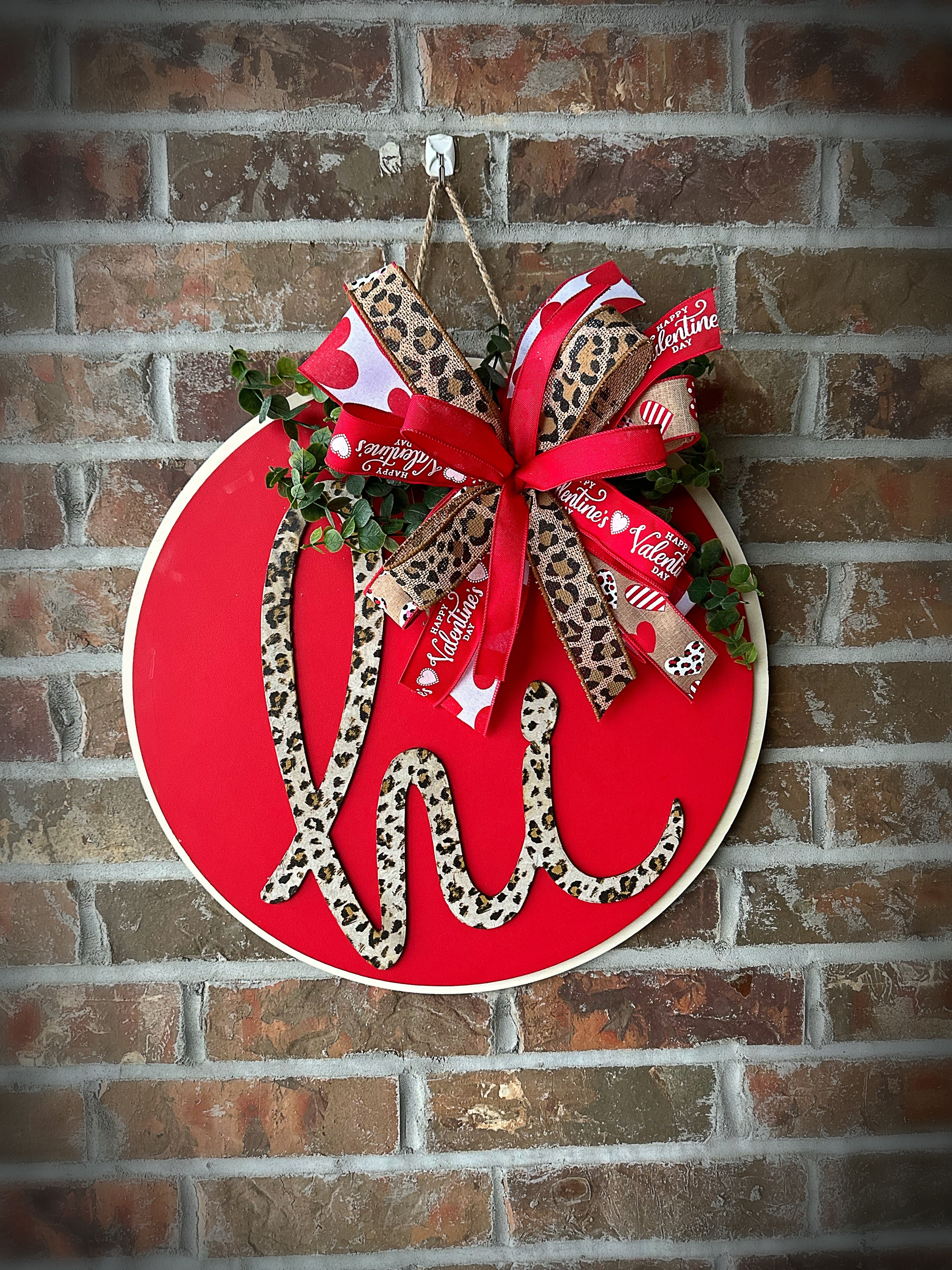 Border Cheetah Valentine’s Door Hanger