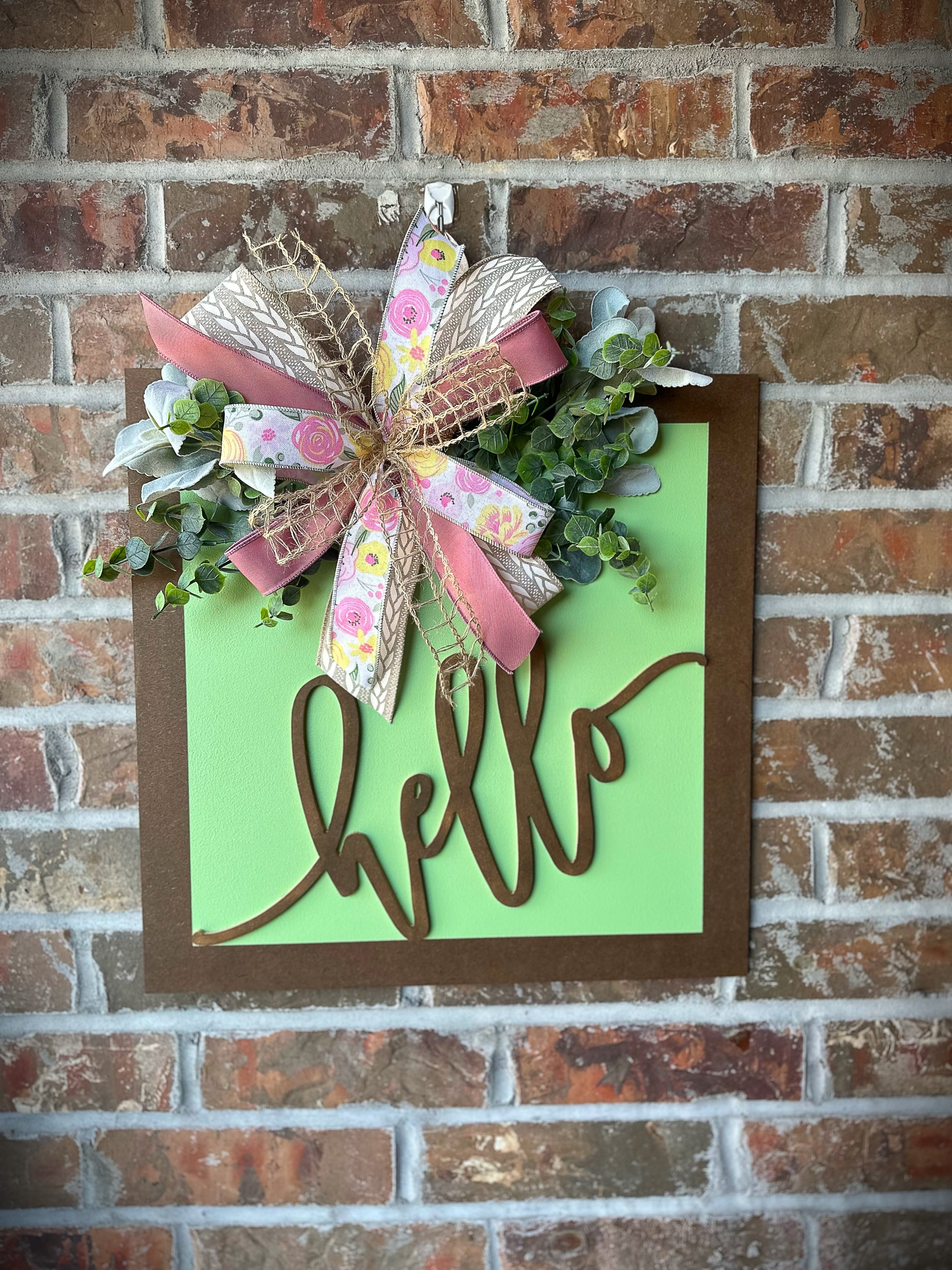 Spring 3D Hello Square Sign