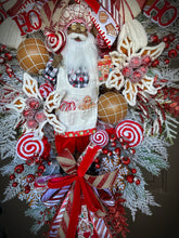 Load image into Gallery viewer, Gingerbread Black Santa Swag
