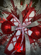 Red/ White/ Silver Luxury jewel wreath