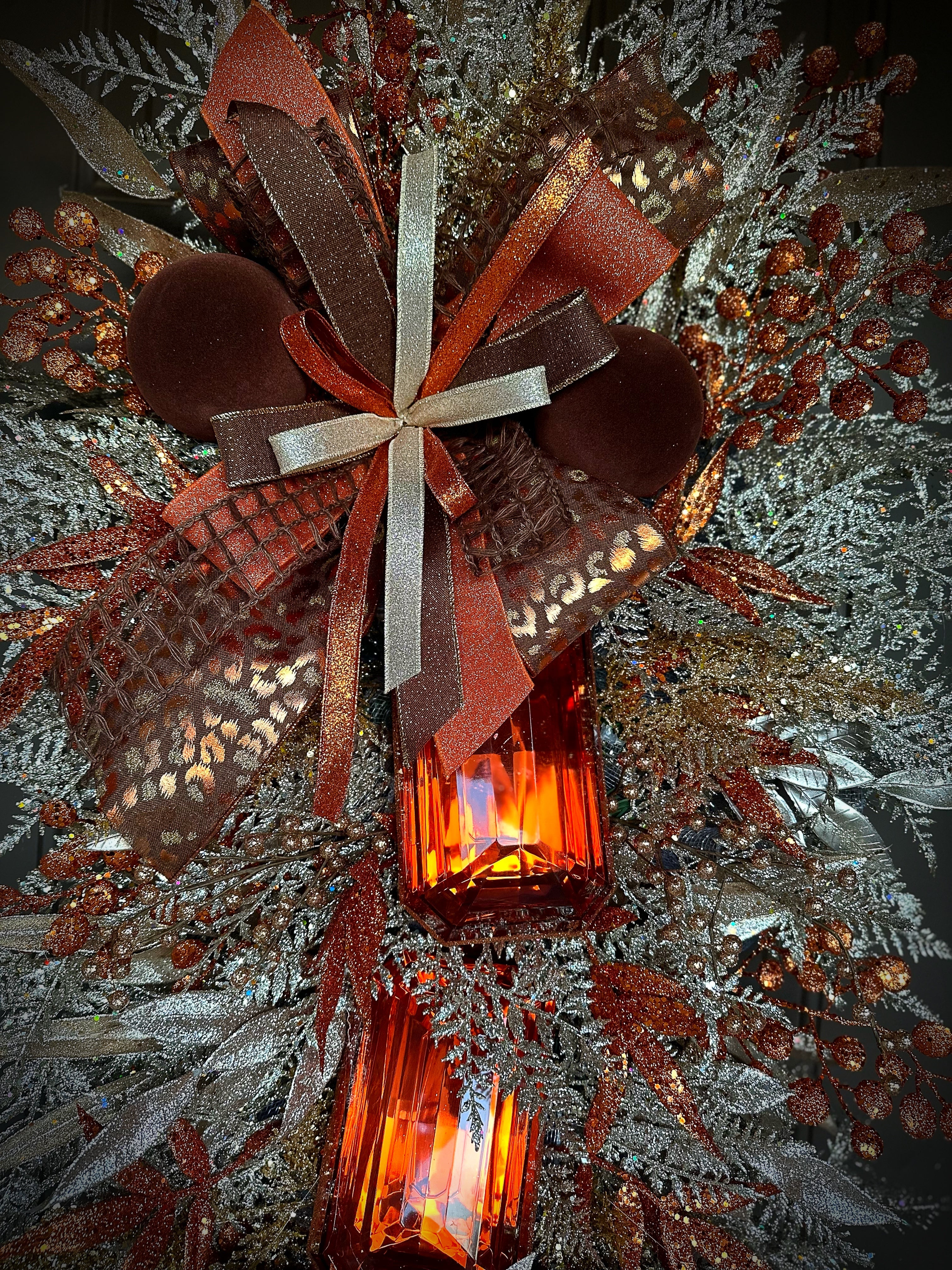 Copper Christmas wreath
