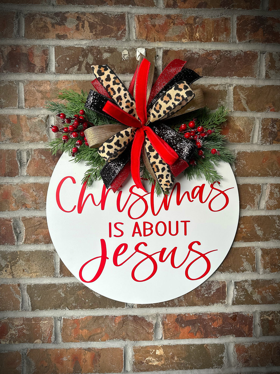 Christmas is about Jesus Door Hanger