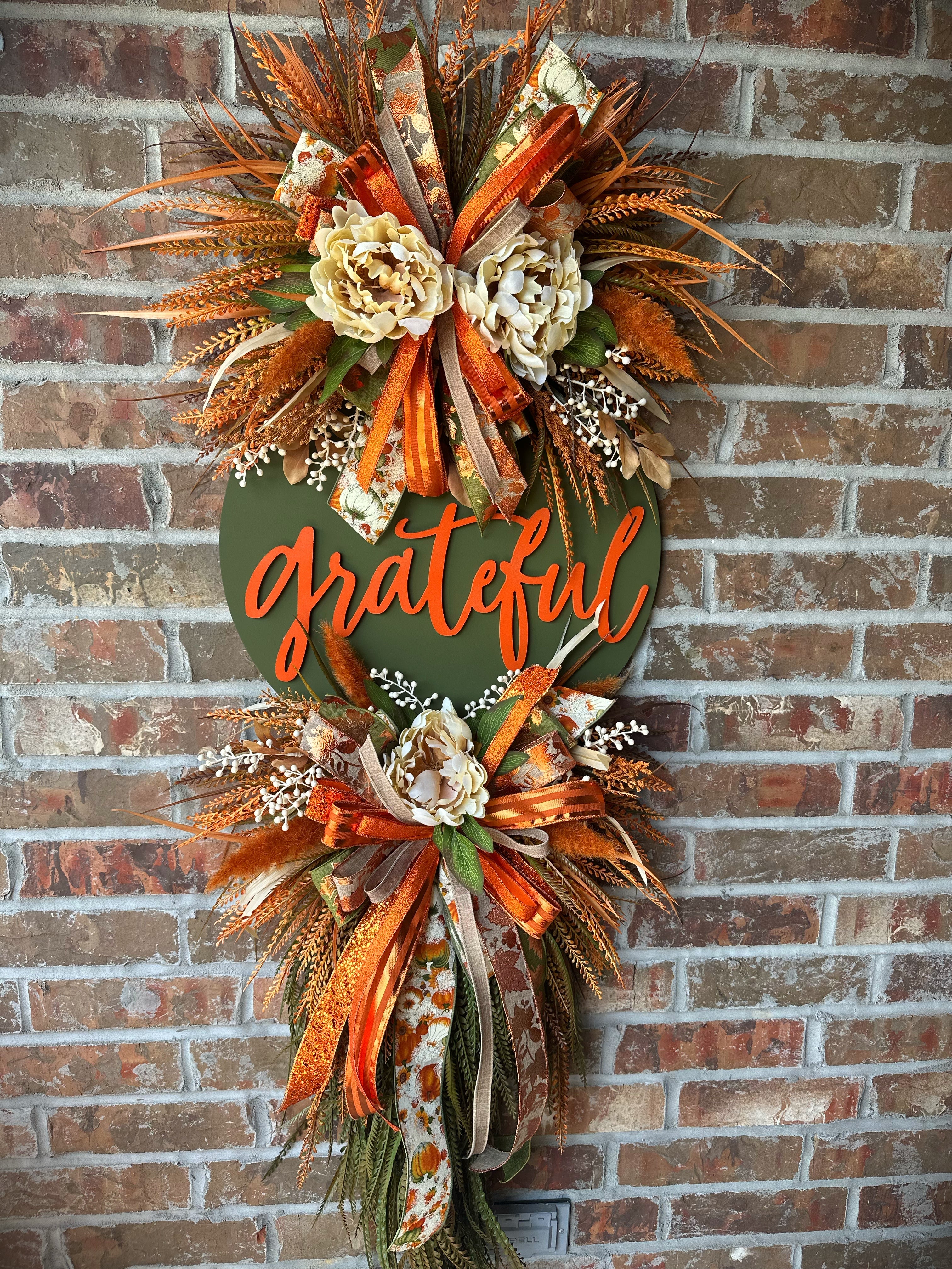 Autumn Bloom Grateful Wreath