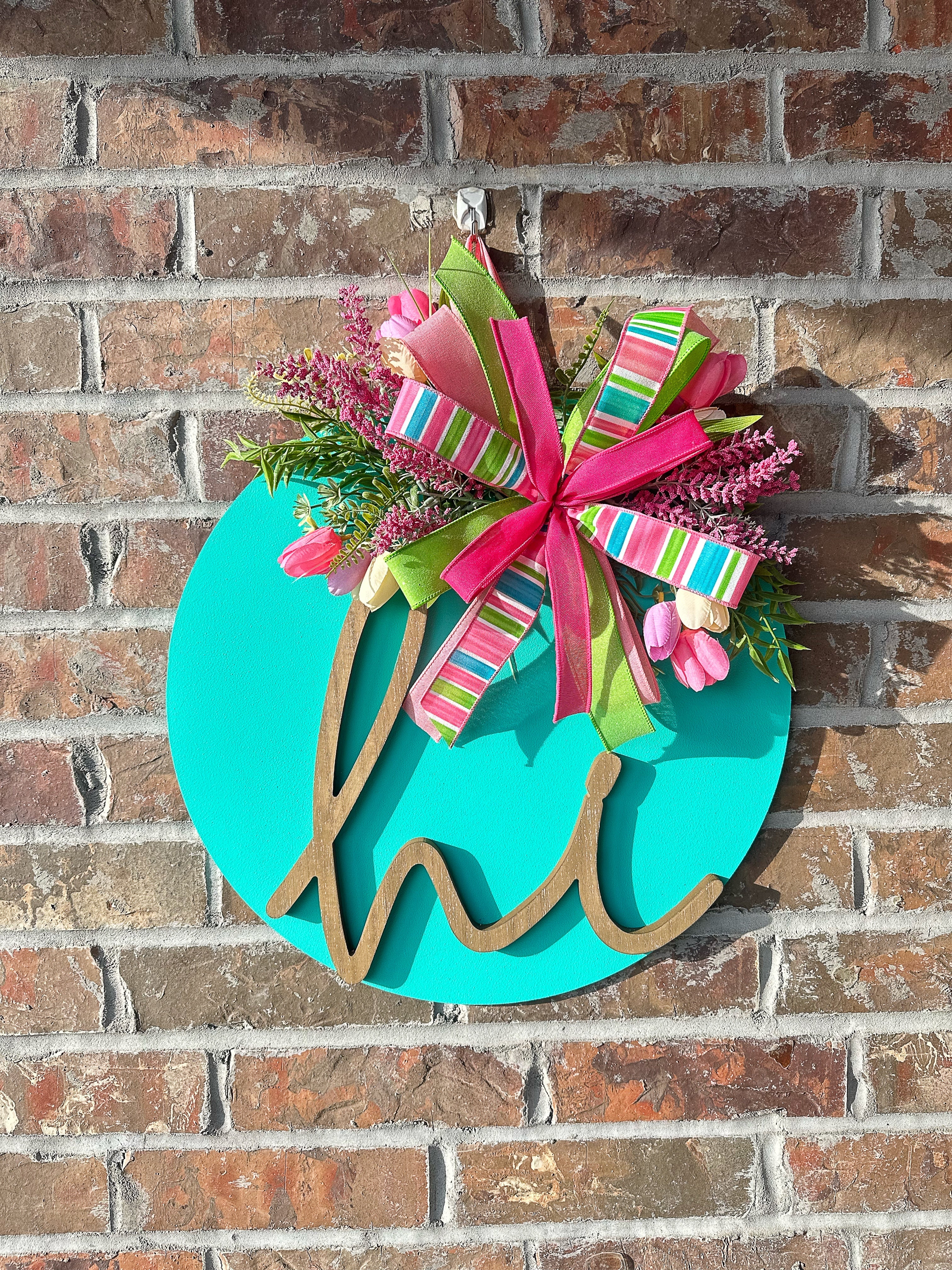 Spring Hi 3D door hanger