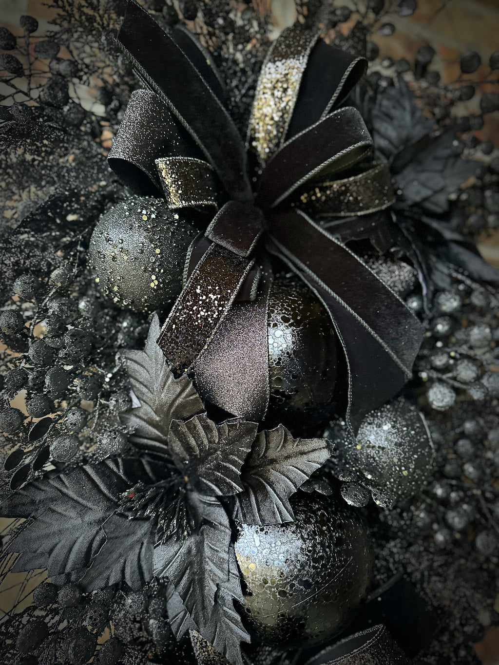 Black Christmas wreath