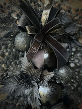 Load image into Gallery viewer, Black Christmas wreath
