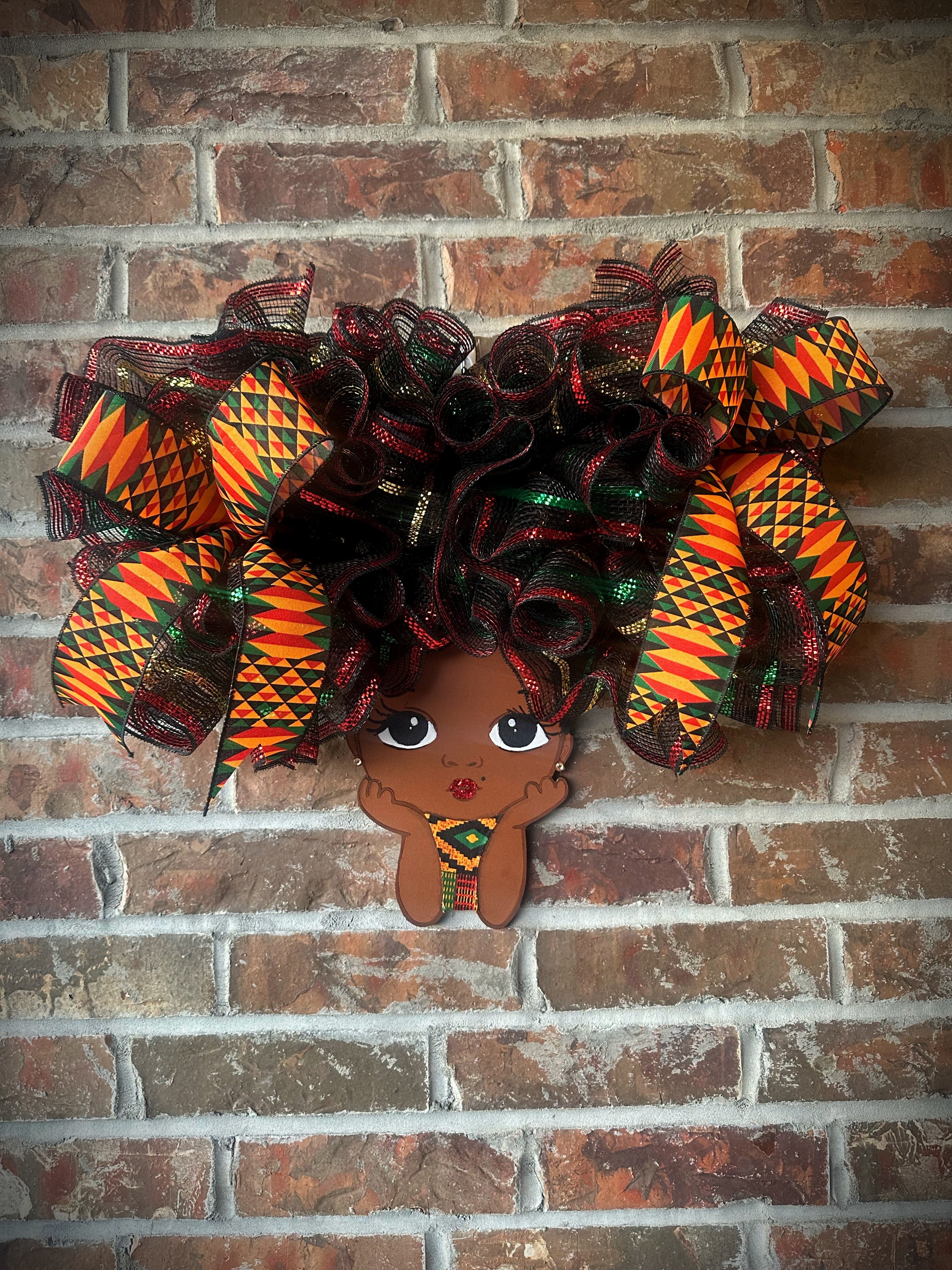 Afro Puff Princess Door Hanger