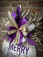 Purple/ Champagne Christmas wreath