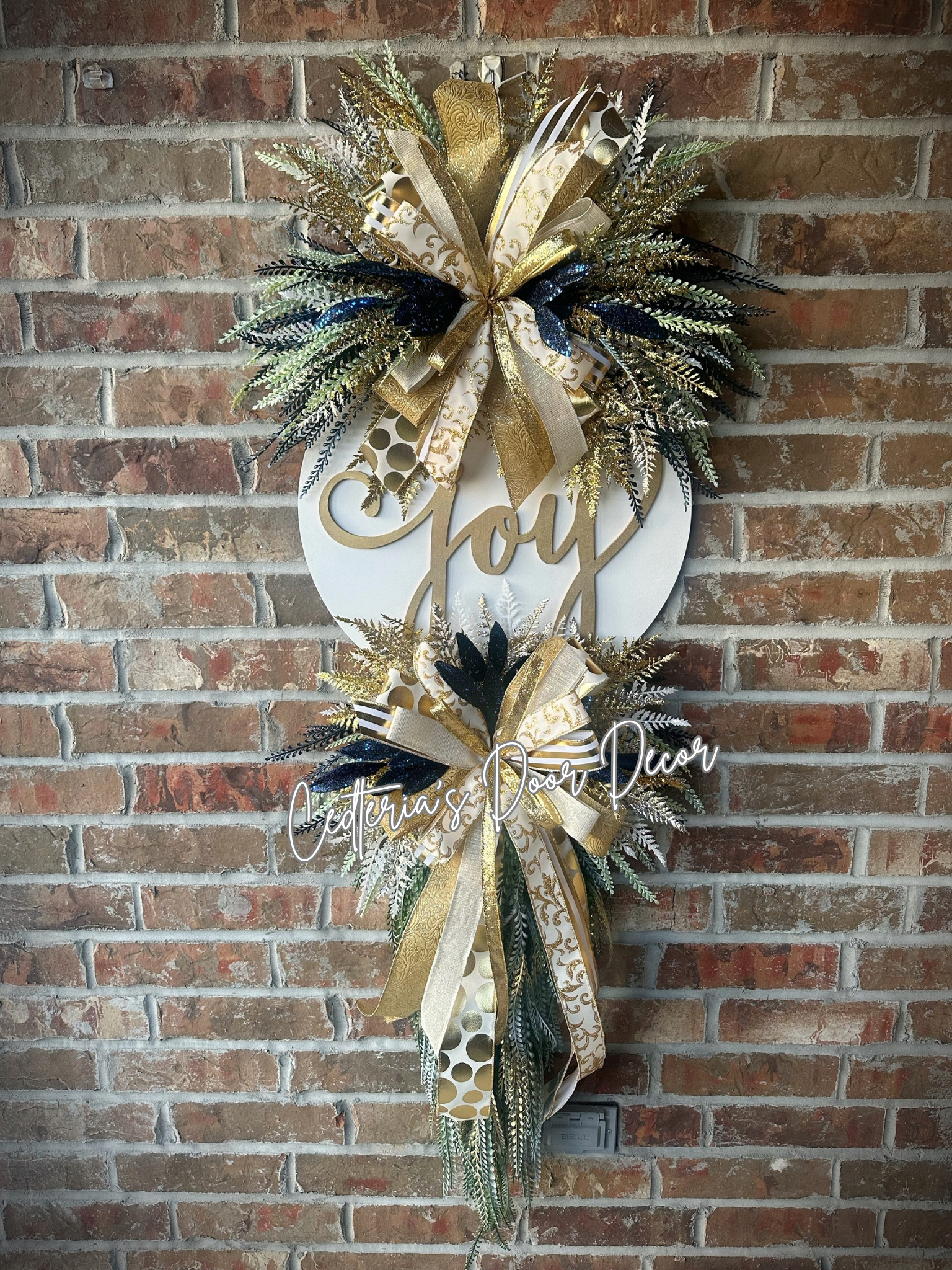 Golden Elegance Joy Wreath
