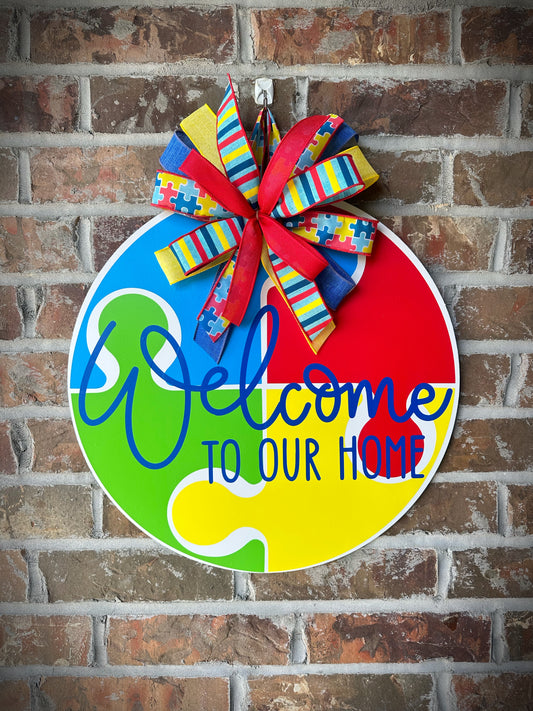 Autism Awareness Door Hanger