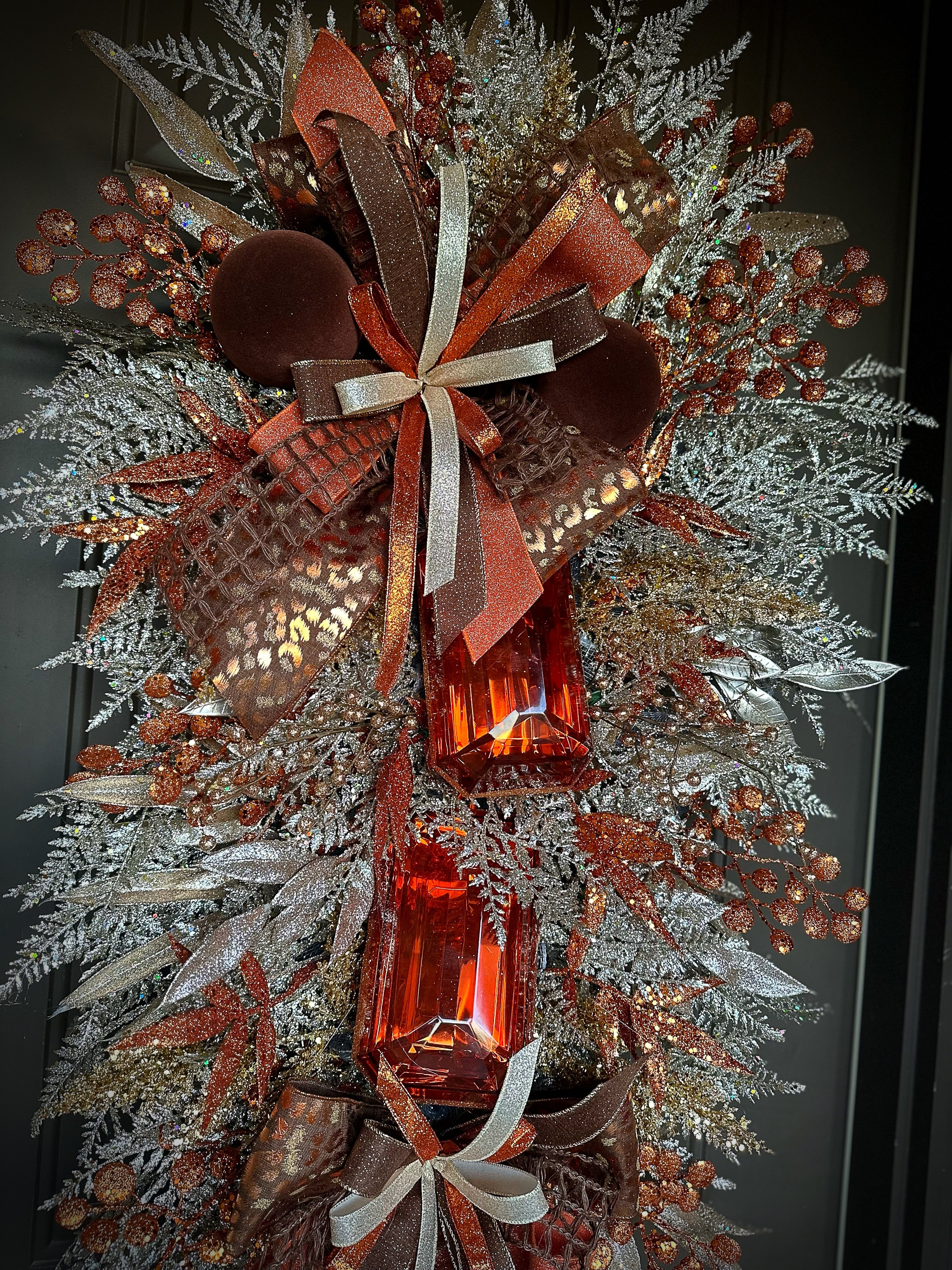 Copper Christmas wreath