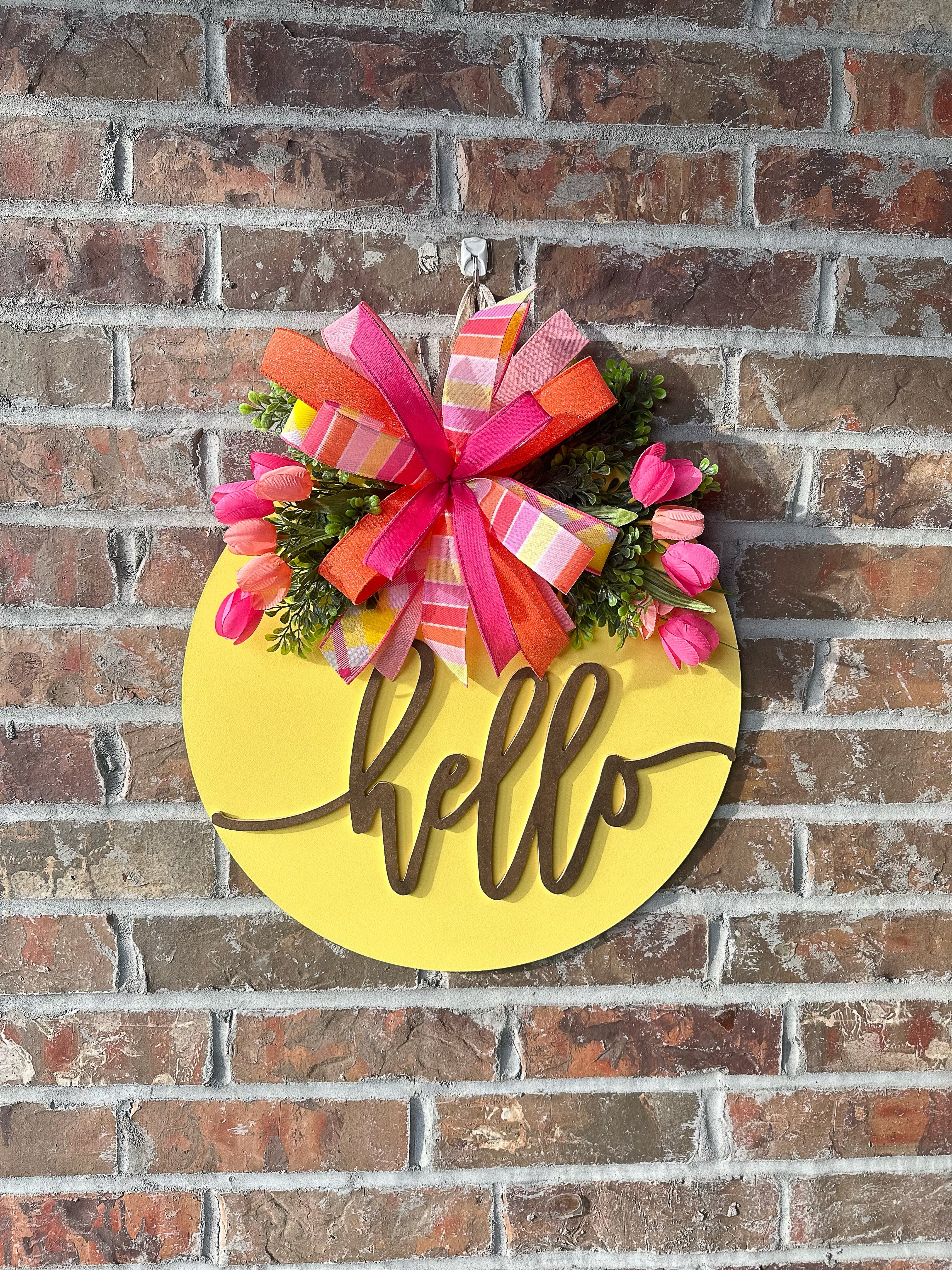 Spring 3D door hanger