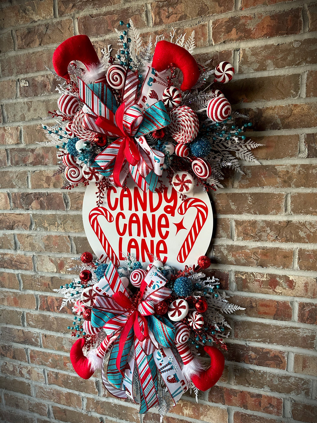 Blue/ Red Candy Cane Lane