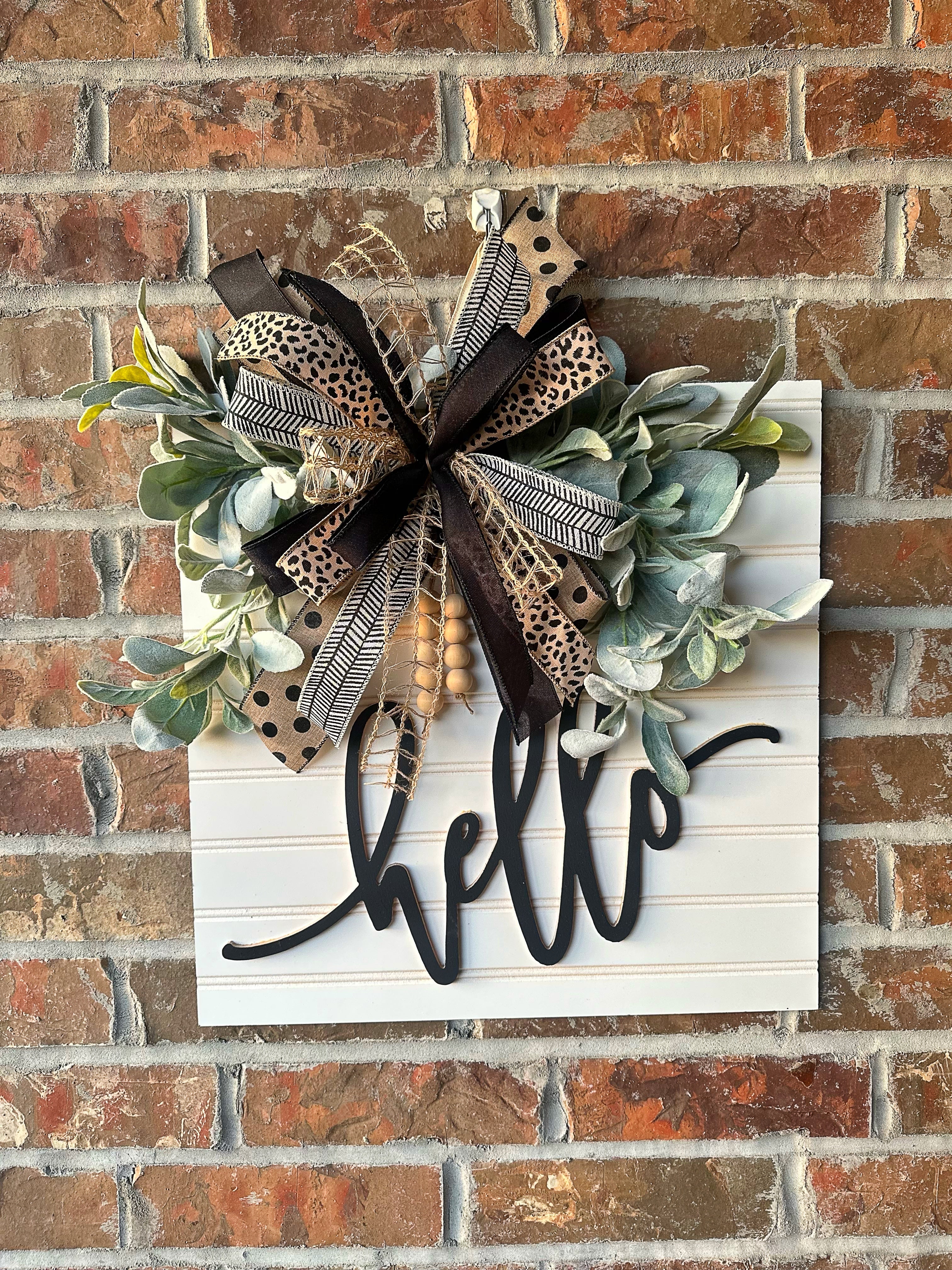 Hello 3D door hanger