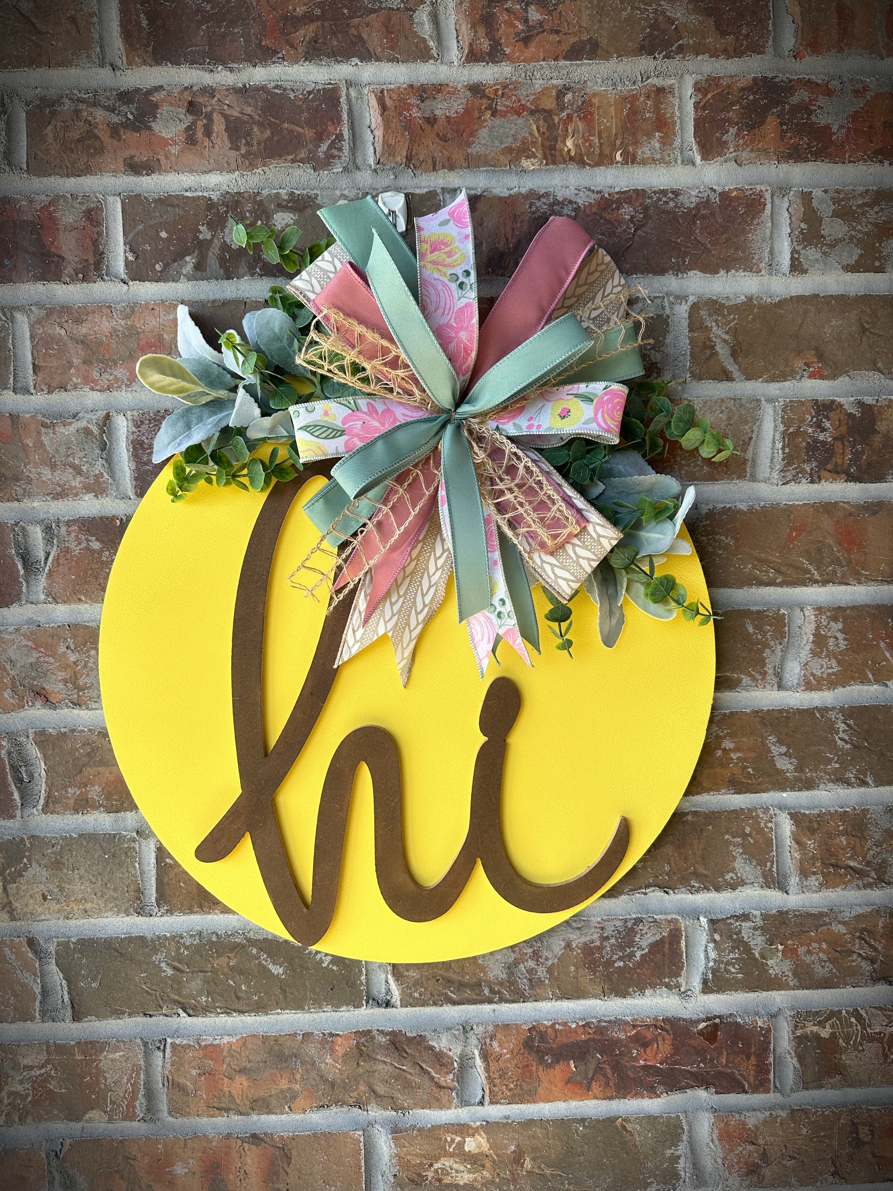 Springtime “Hi” Door Hanger