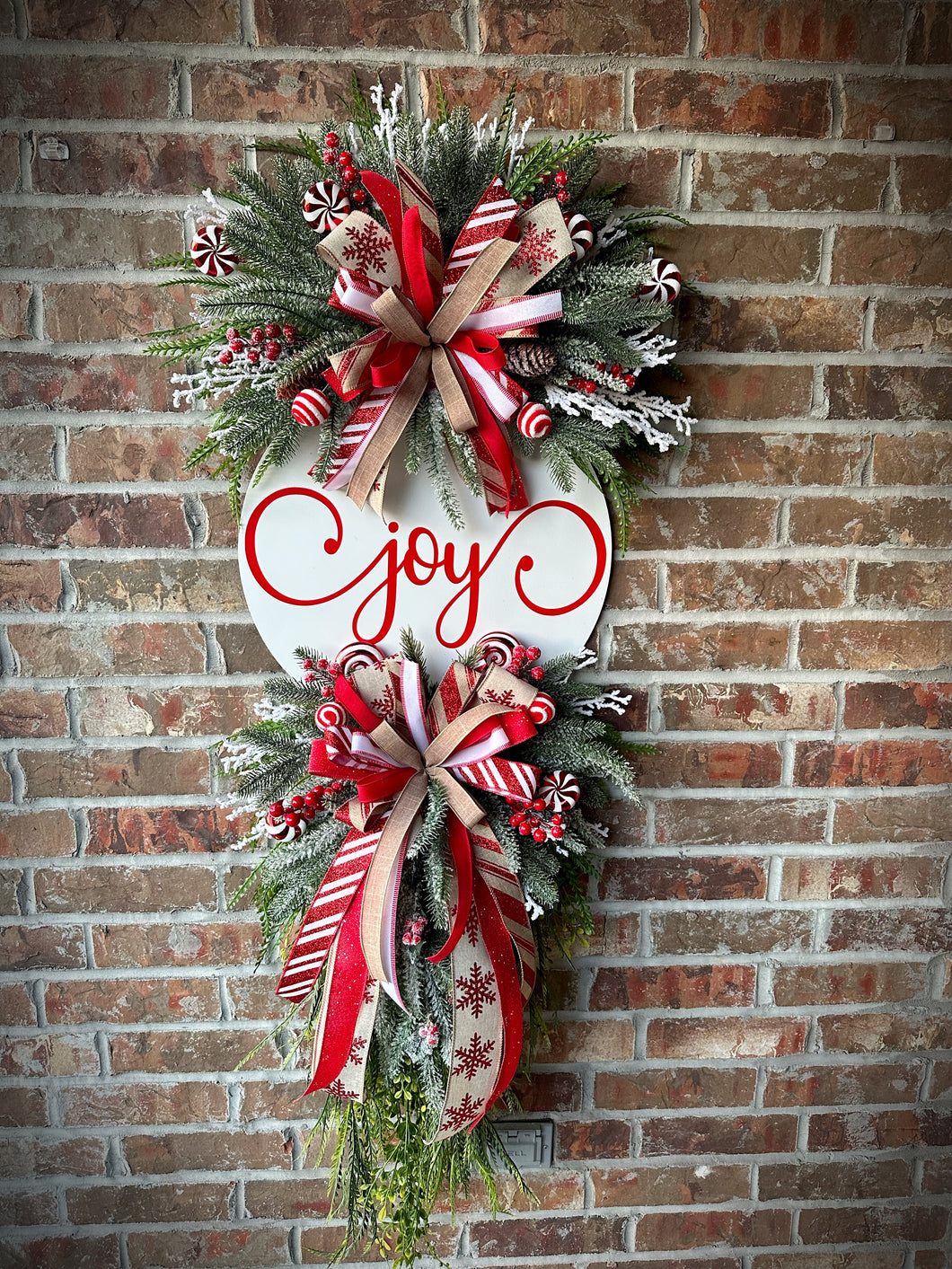 Joy Christmas Wreath