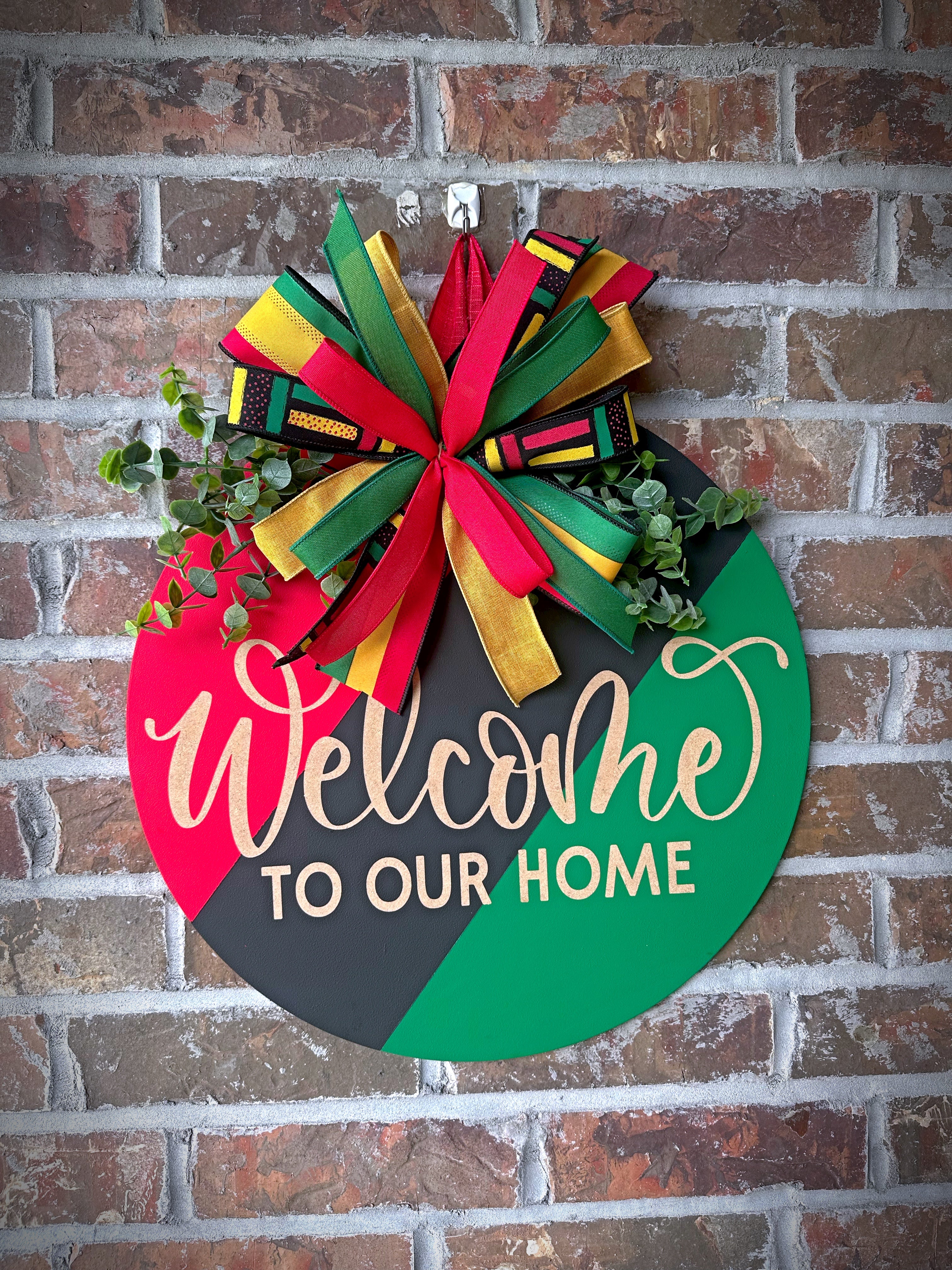 Welcome to Our Home” Door Hanger