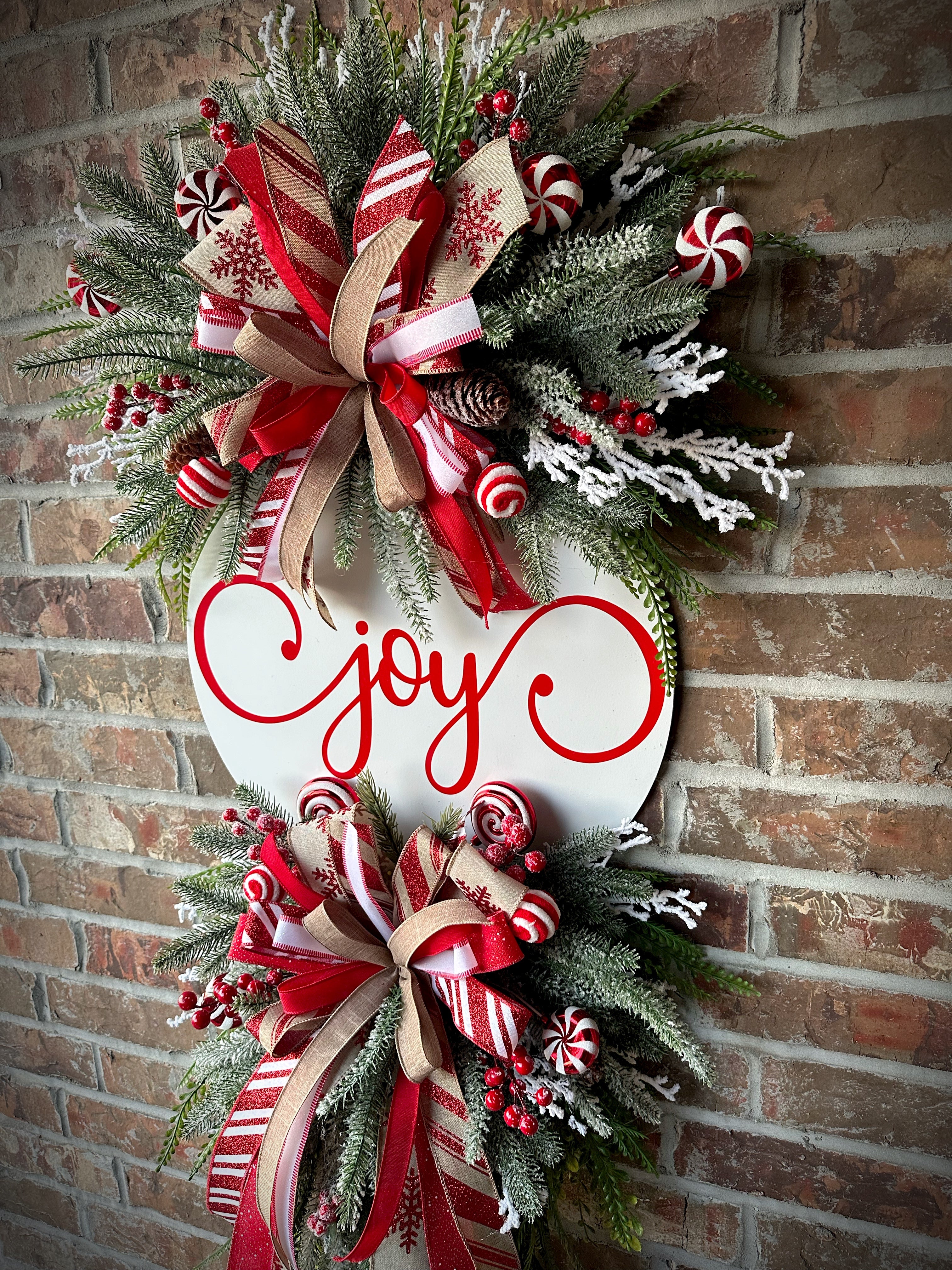 Joy Christmas Wreath