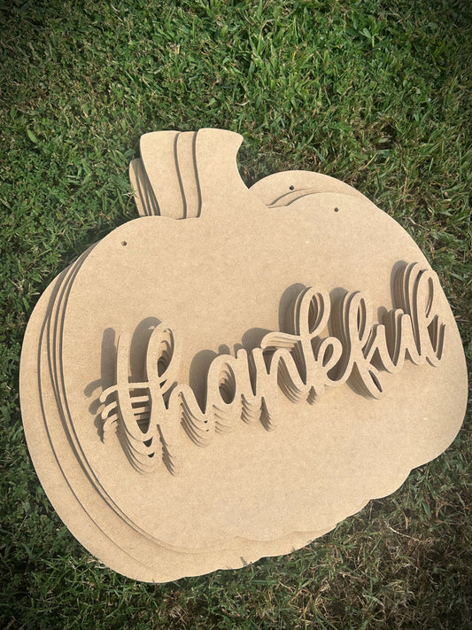 5 sets of Pumpkin/thankful blanks