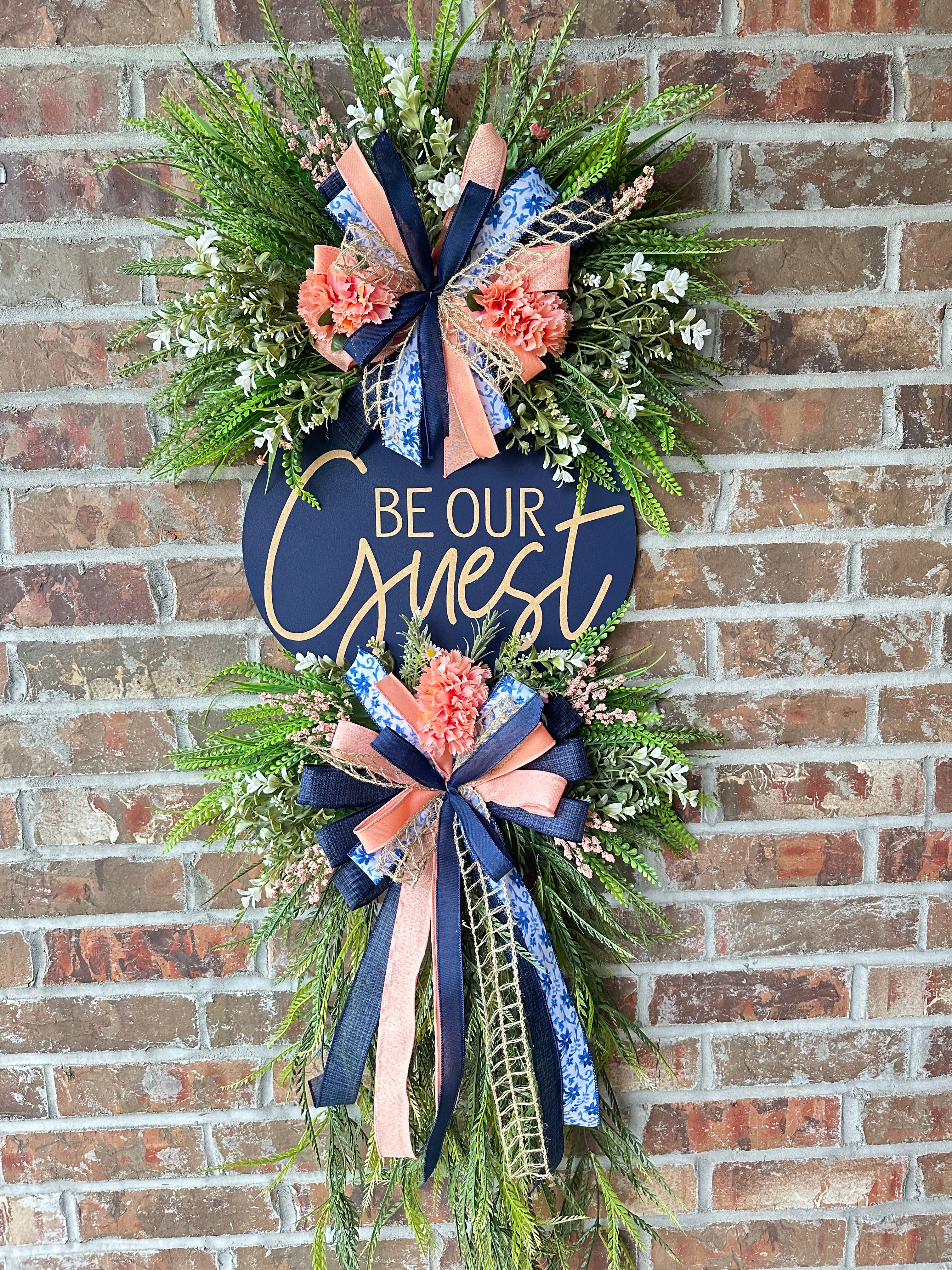 Be Our Guest Navy wreath