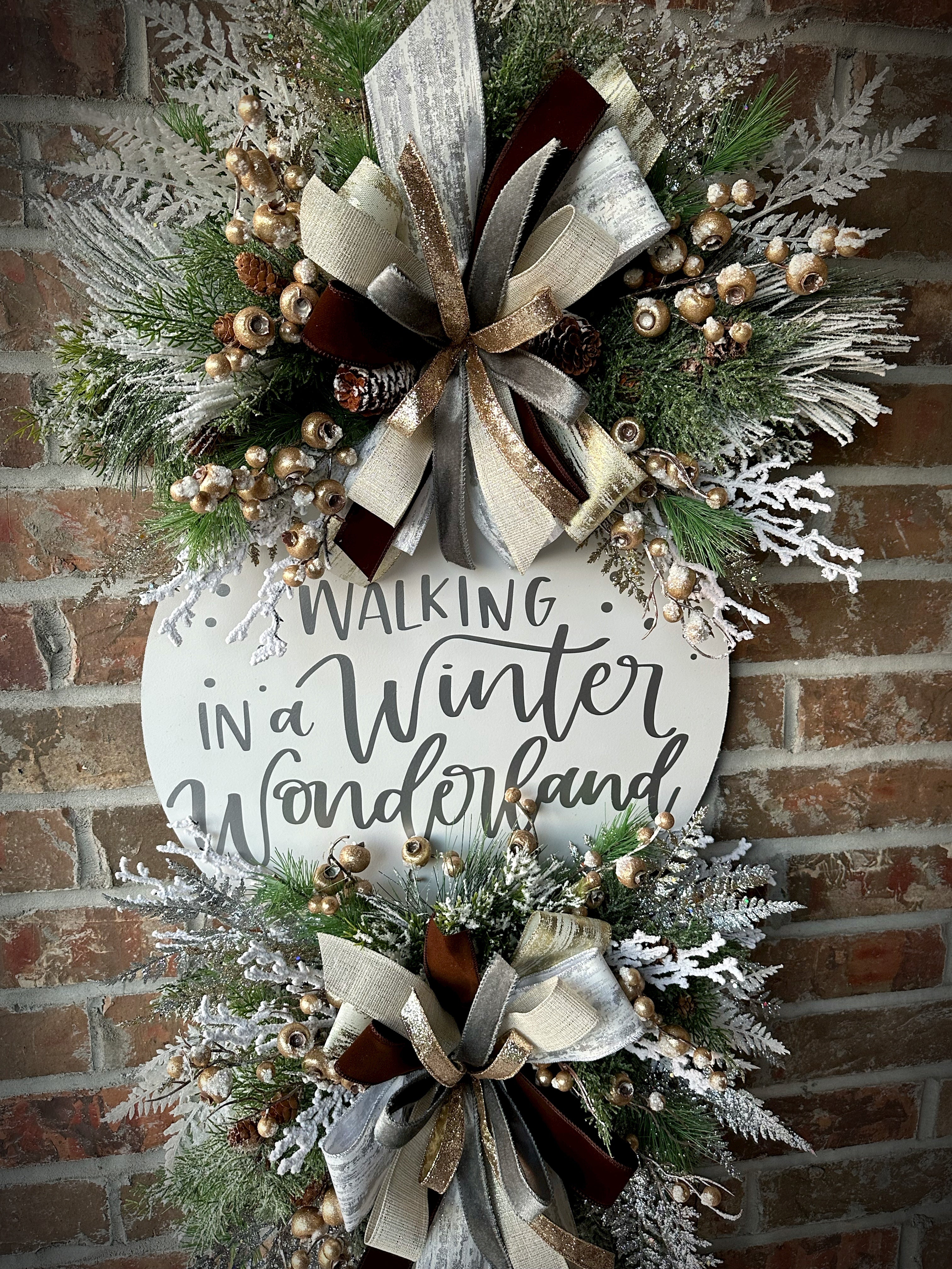 Earth tone Christmas wreath