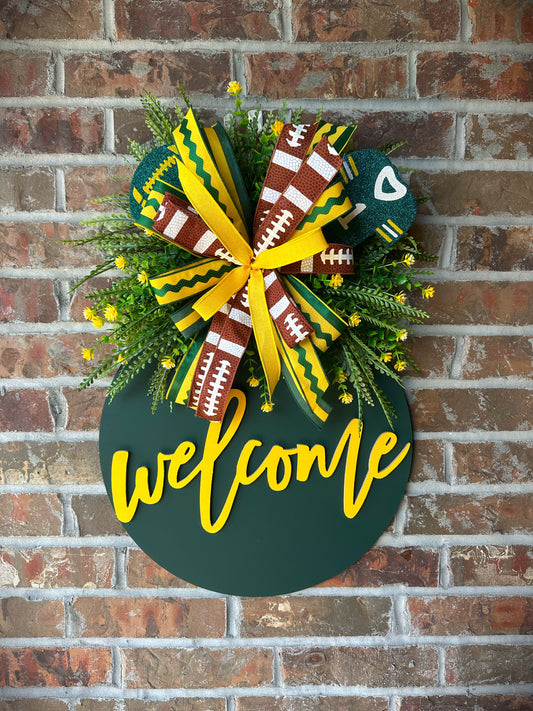 🏈 Green Bay Packers Welcome Door Hanger