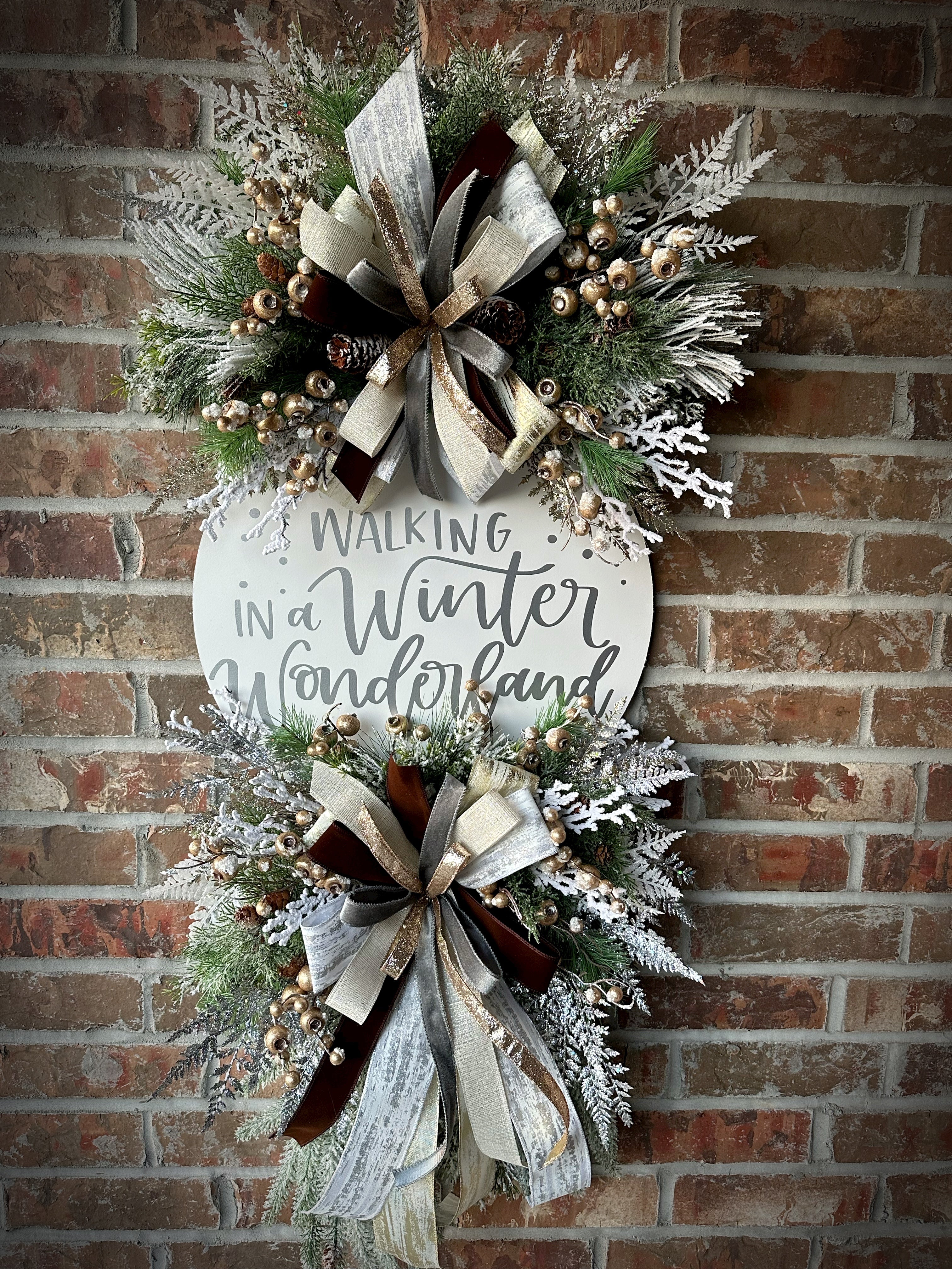 Earth tone Christmas wreath