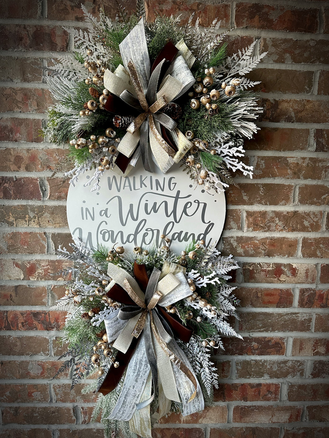 Earth tone Christmas wreath