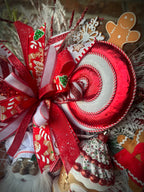 Black Santa gingerbread wreath