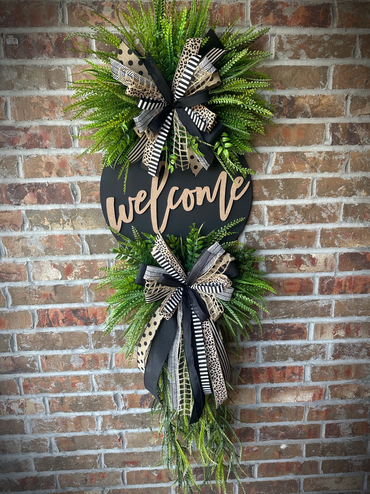 3D welcome wood wreath