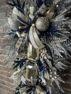 Navy/ Champagne Christmas Swag