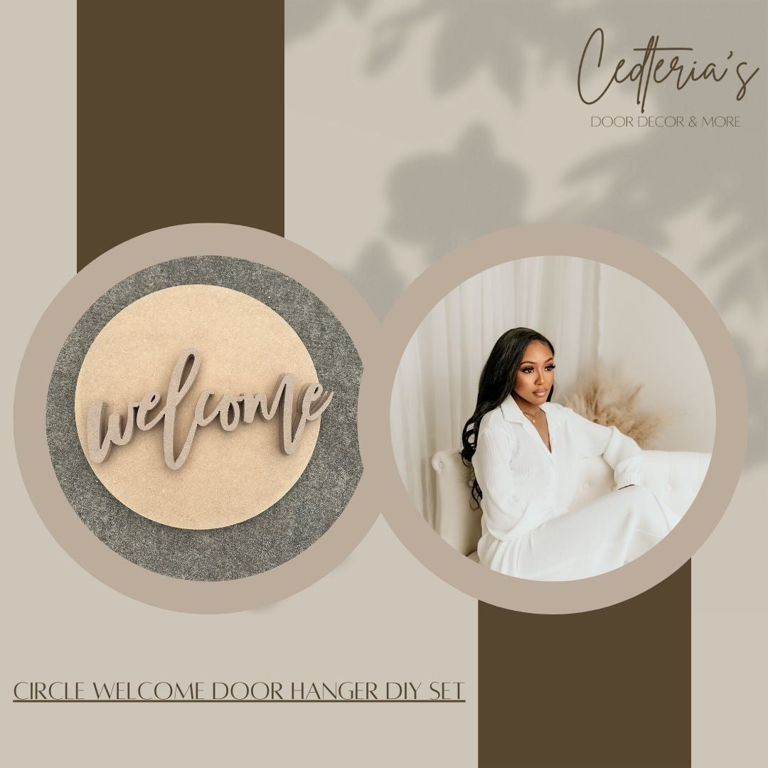 Circle Welcome Door Hanger DIY Set