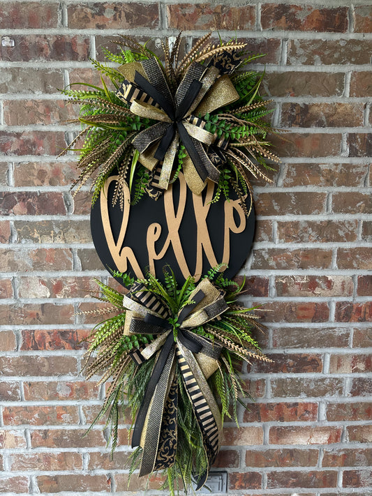 Chic Elegance Hello Wreath