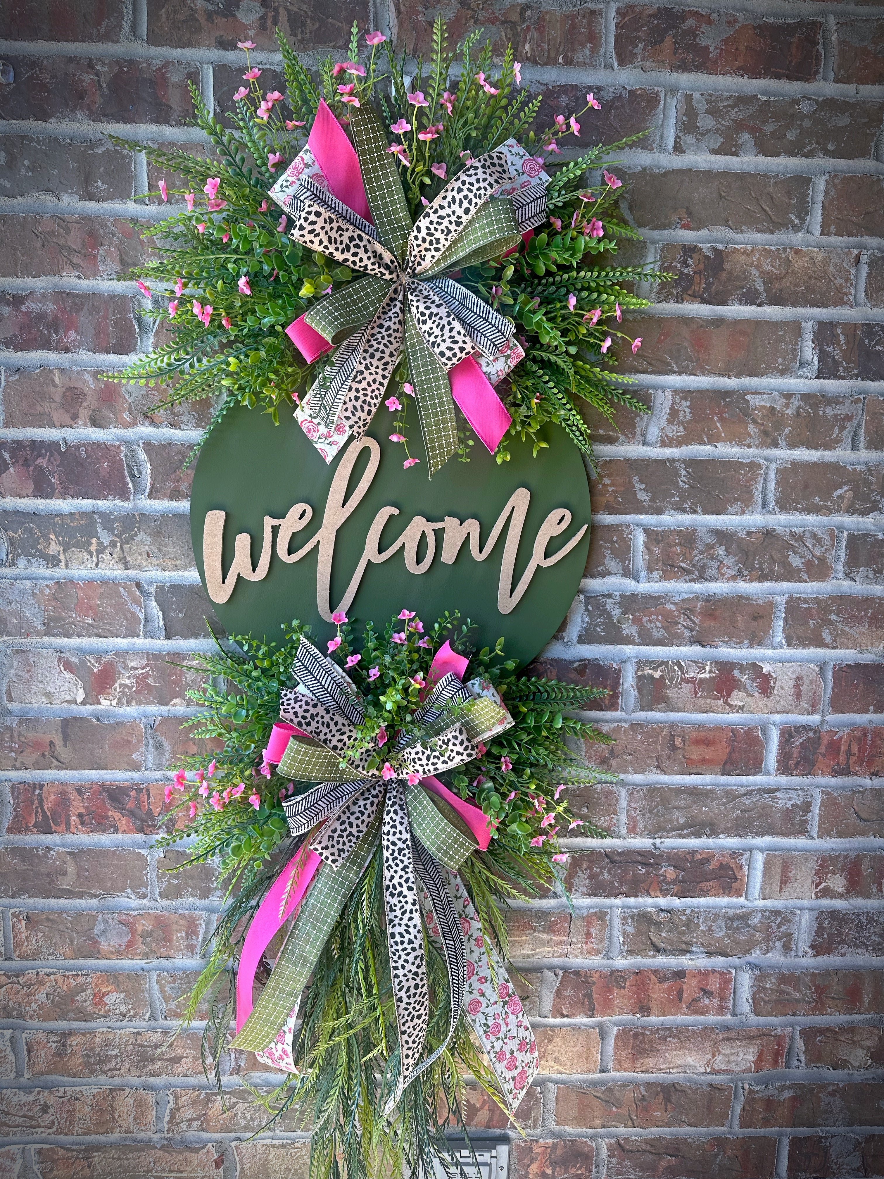 Green 3D welcome wreath