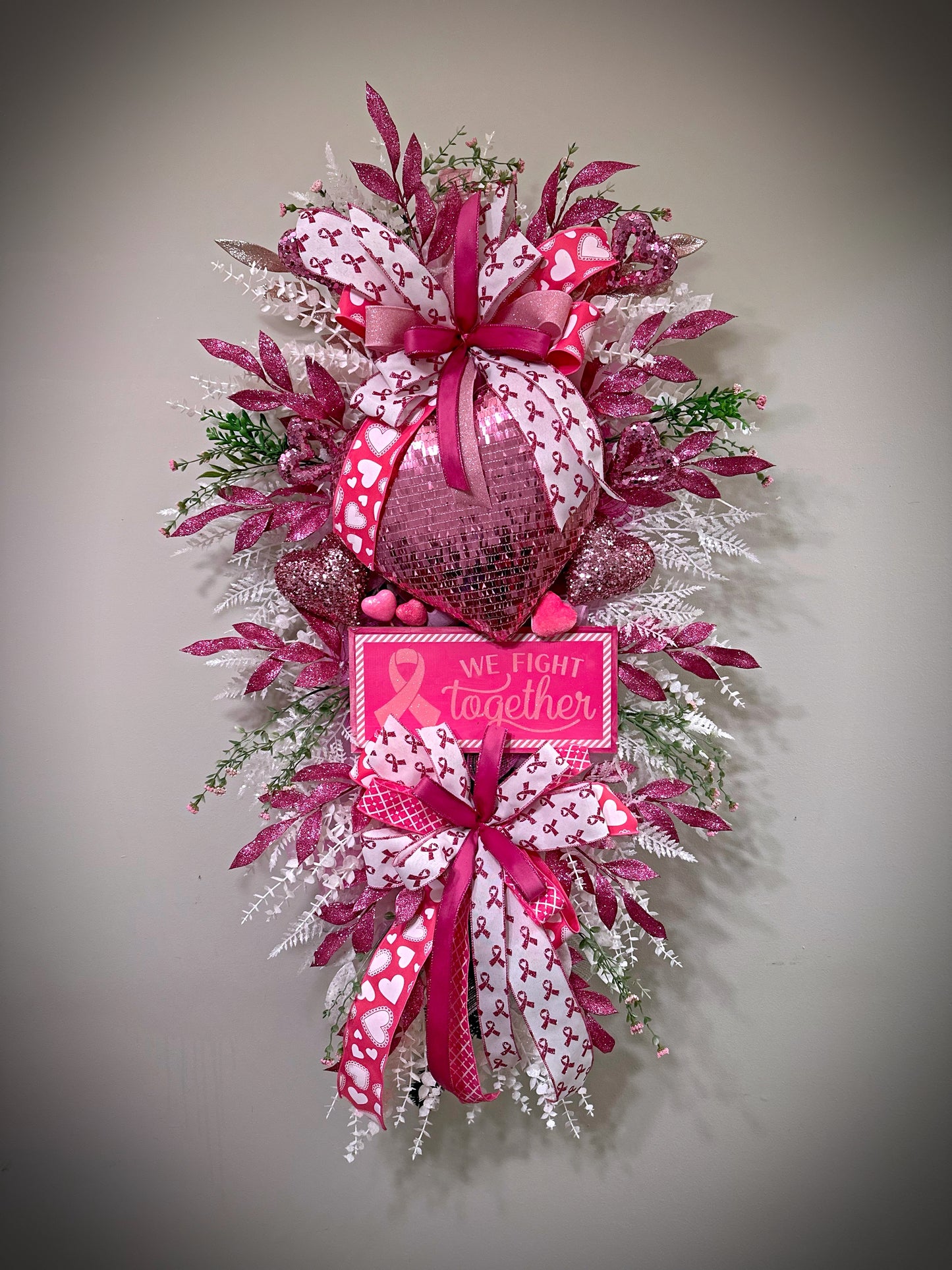 We Fight Together Valentine’s Wreath