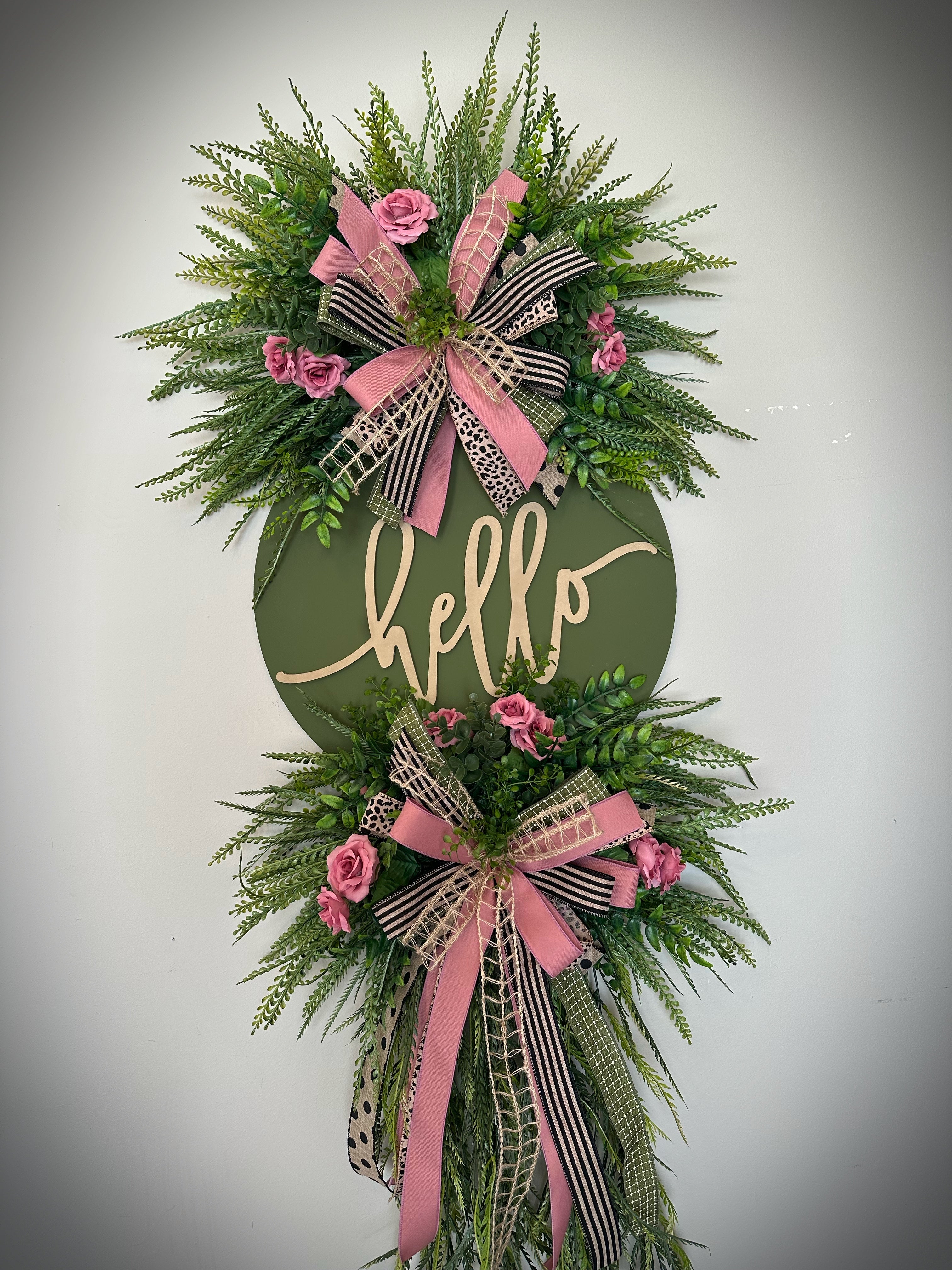 3D hello wreath